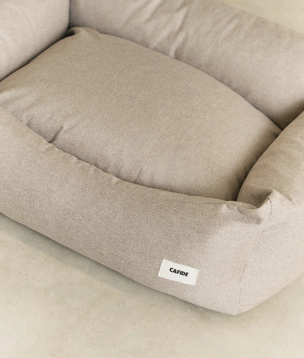Cafide Cama De Material Reciclado Para Perro Con Tejido Basic Beige. Modelo Snozy. - Image 2