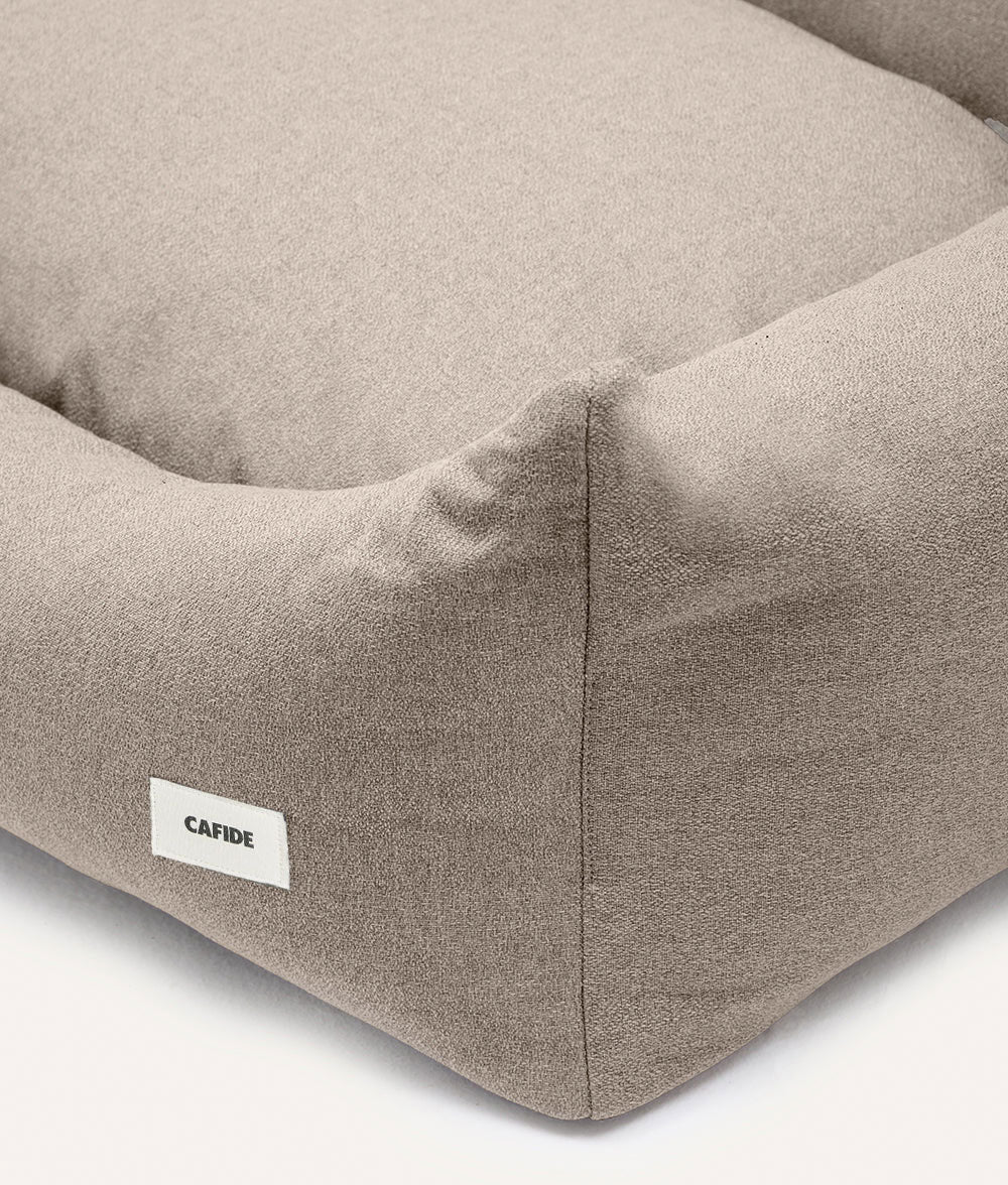 Cafide Cama De Material Reciclado Para Perro Con Tejido Basic Beige. Modelo Snozy. - Image 3