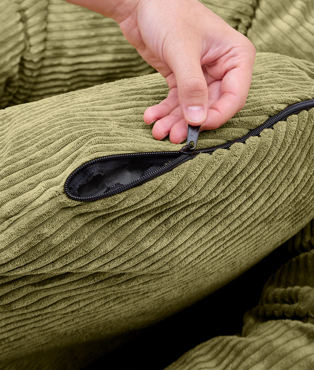 Cafide Cama Donut Para Perro Con Tejido De Pana Verde. Modelo Nuba. Talla L (100x100x25 Cm) - Image 3