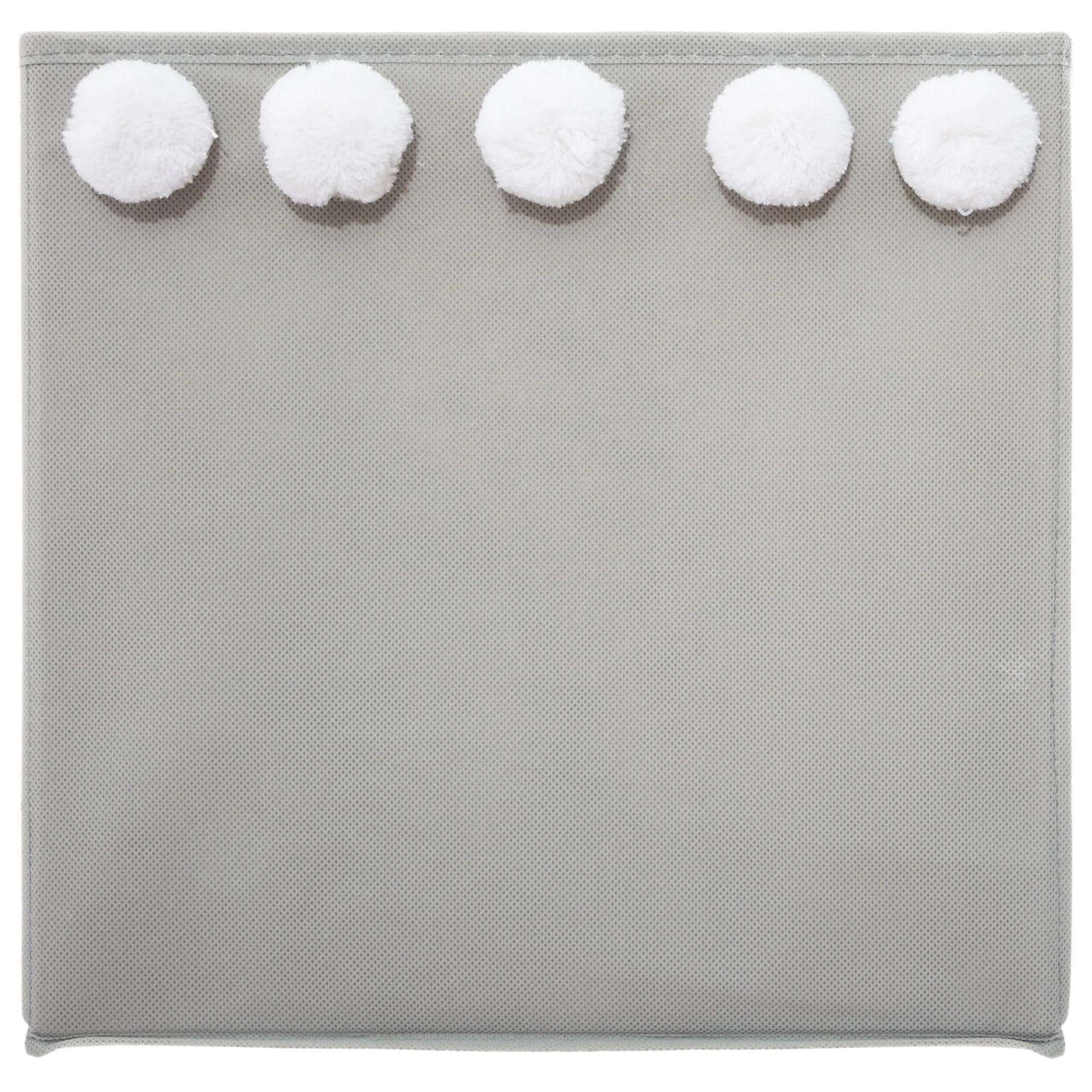 Caja De Almacenamiento Infantil Con Pompones Color Gri30 X 29 X 29cm - Image 2