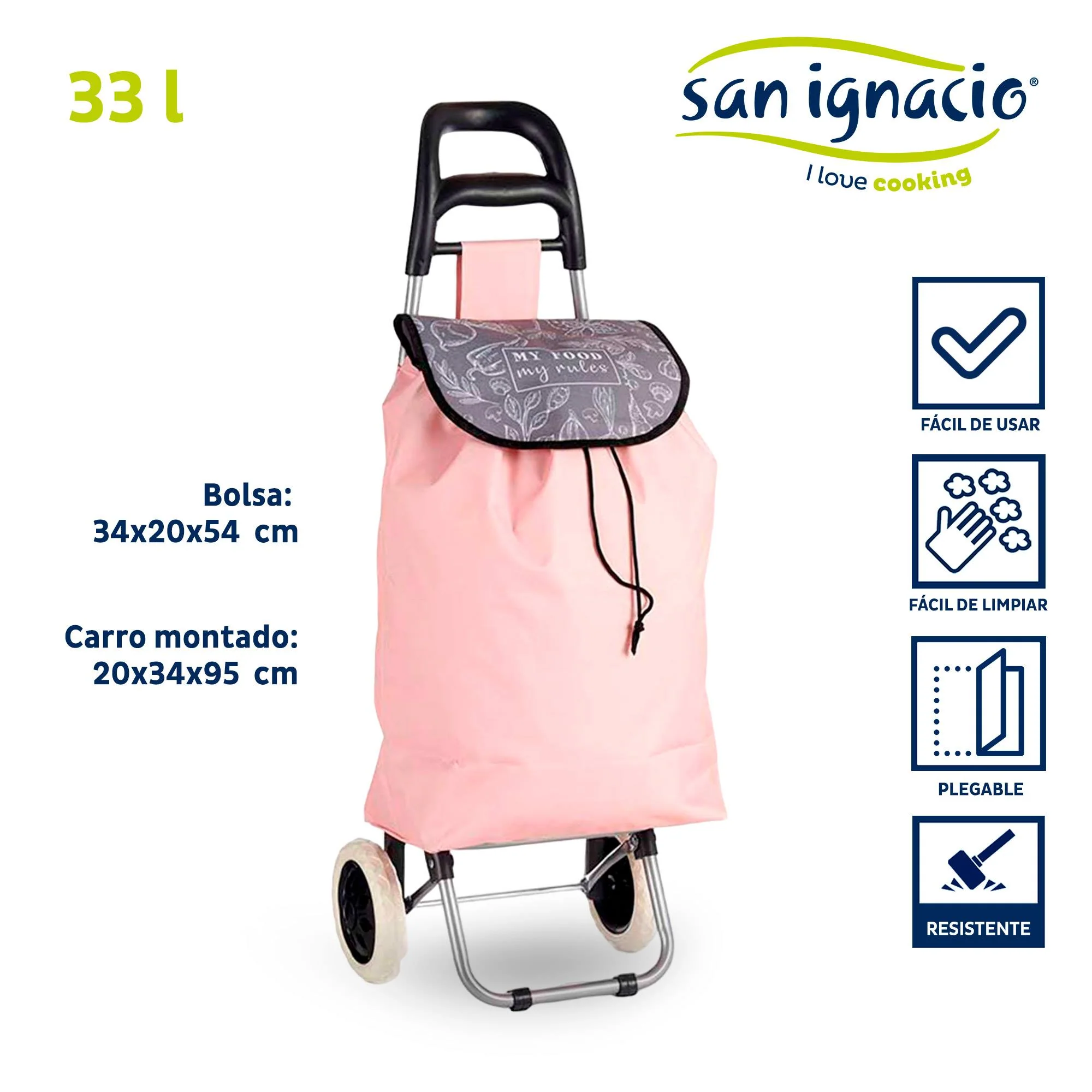 Carro De Compra My Food Kinvara – Práctico Y Elegante Para Tus Compras Diarias - Image 2