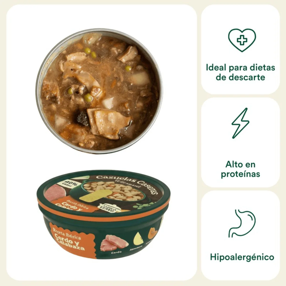 Cazuelas Caseras Cerdo y Calabaza Wild Balance 280g - Image 2