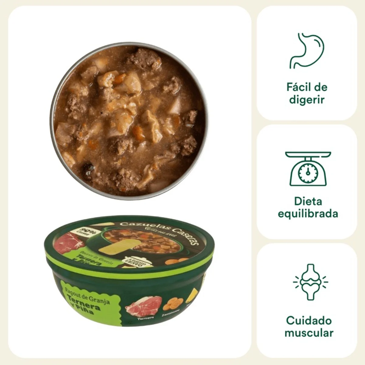Cazuelas Caseras Ternera y Piña Wild Balance 280g - Image 2