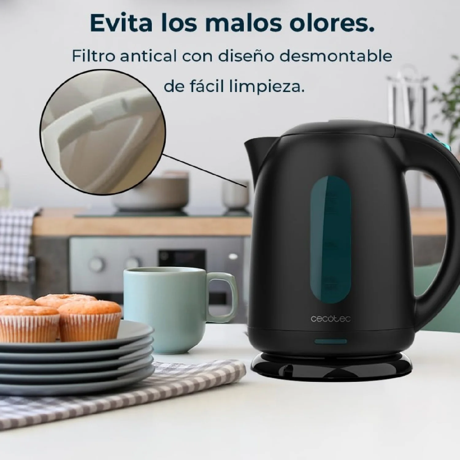 Cecotec Hervidores De Agua Thermosense 180 Black - Image 5