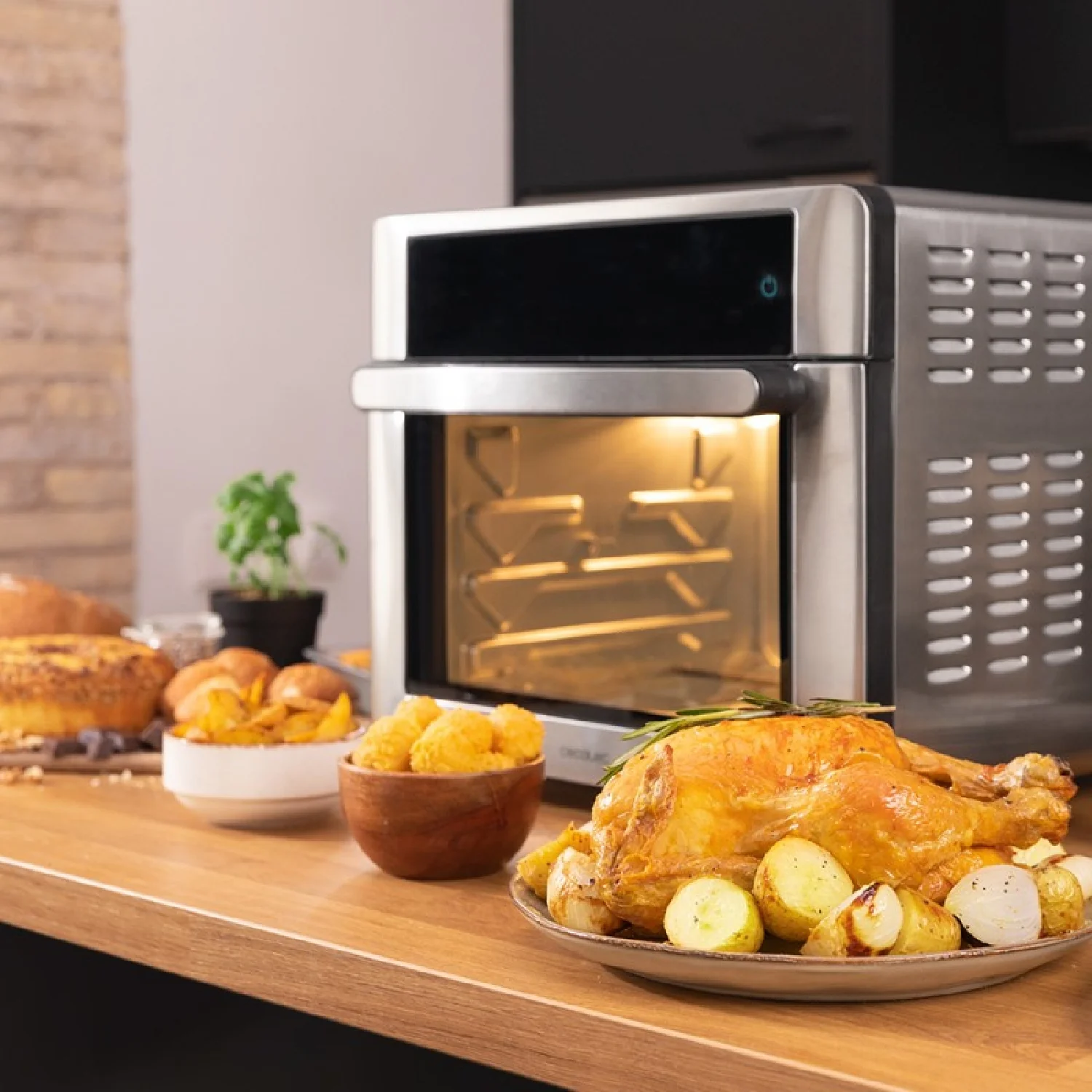 Cecotec Horno Freidora Horno Freidora Bake&fry 3000 Touch Steel - Image 3