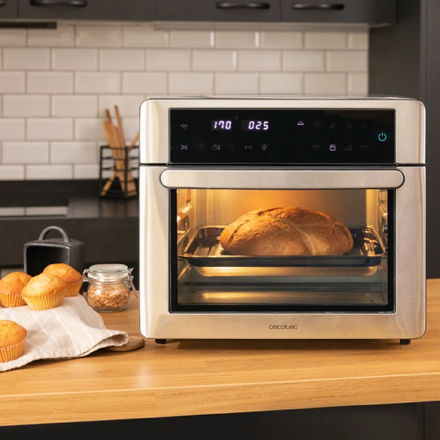 Cecotec Horno Freidora Horno Freidora Bake&fry 3000 Touch Steel - Image 4