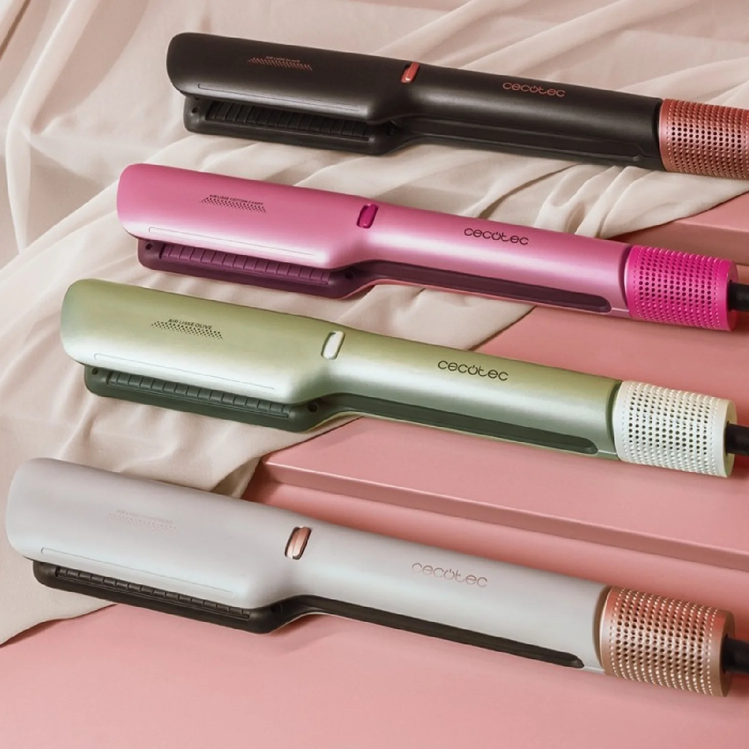 Cecotec Plancha De Pelo Con Aire Air Lisse Olive. 600w, Protege El Cabello, Tecnología Iónica, Keratina Y Aceite De Argá - Image 4