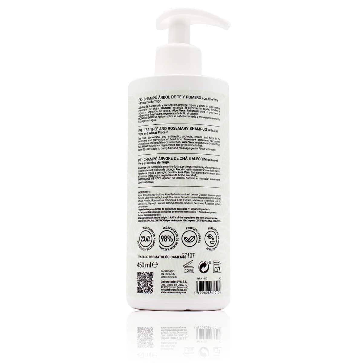 Champú Árbol De Té Y Romero Labnatur Bio | Limpieza Purificante Y Equilibrio Capilar | Cuero Cabelludo Graso | Frescor Y - Image 3