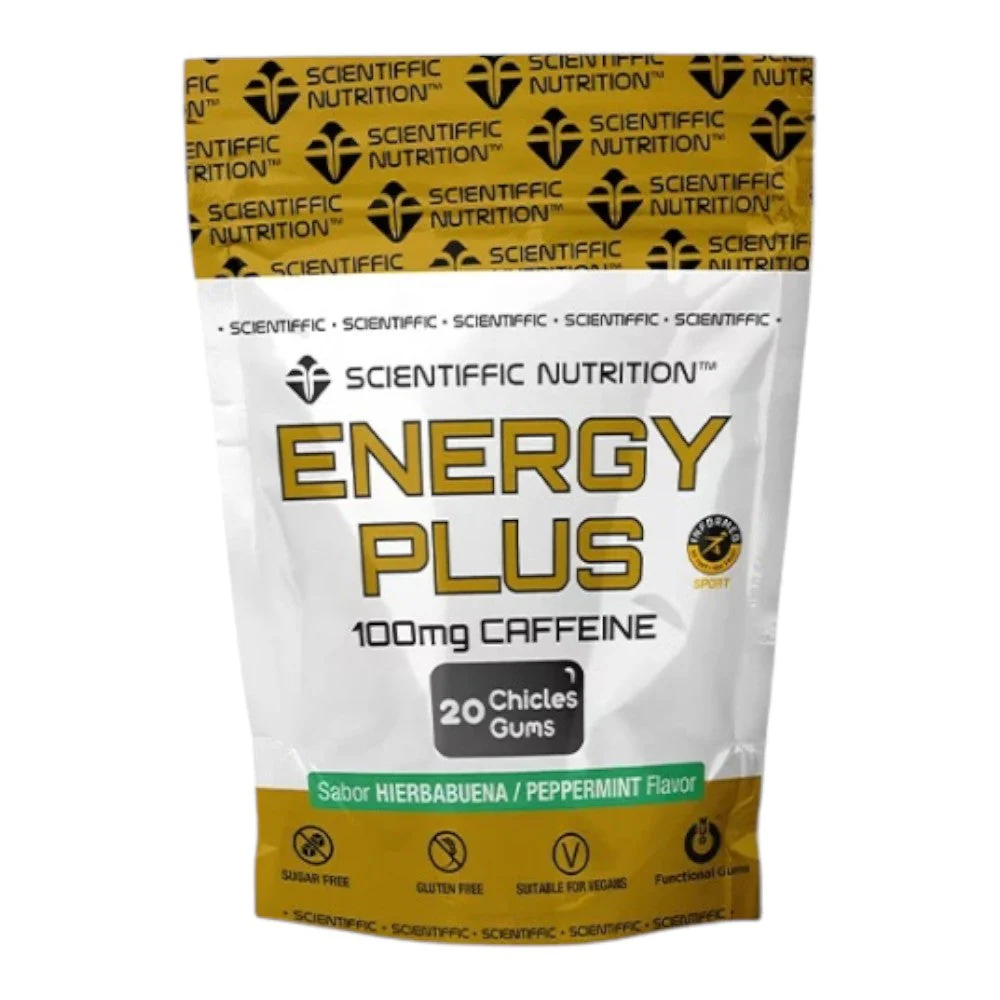 Chicles Energy Plus 100 Mg Cafeína 20 Unidades