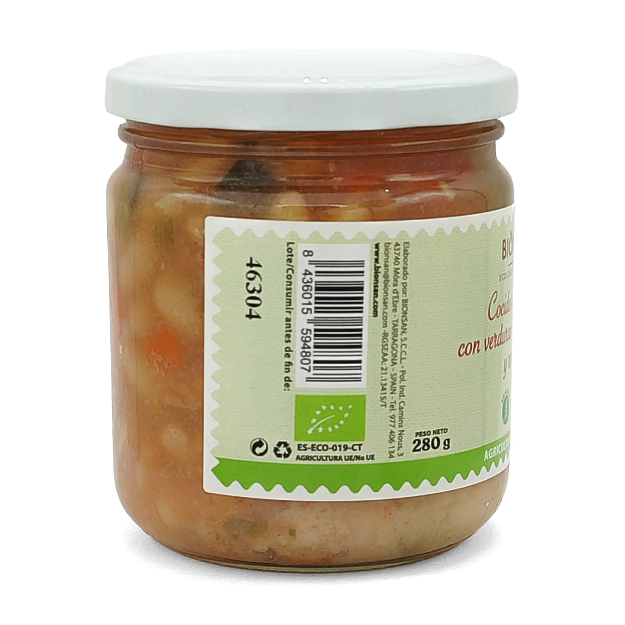 Cocido De Alubias Con Verduras Mediterraneas Eco Bionsan 280gr - Image 4