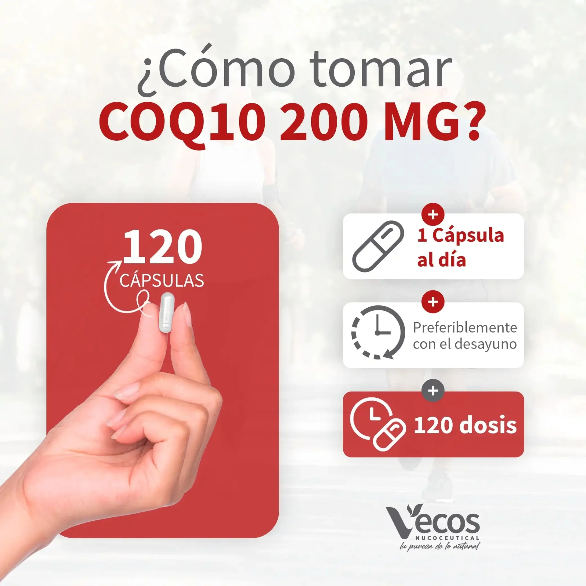 Coenzima Q10 200 mg Vecos 120 capsulas - Image 4