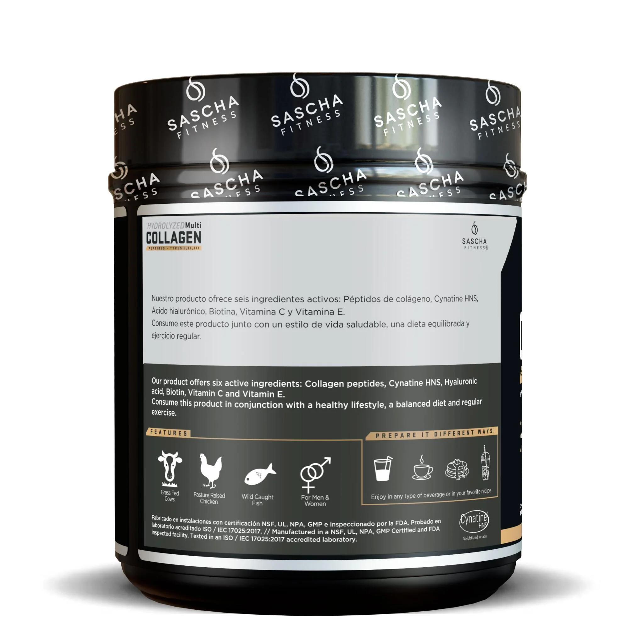 Colágeno Multi Hidrolizado Sabor Caramel Macchiato - Sascha Fitness España - Image 3