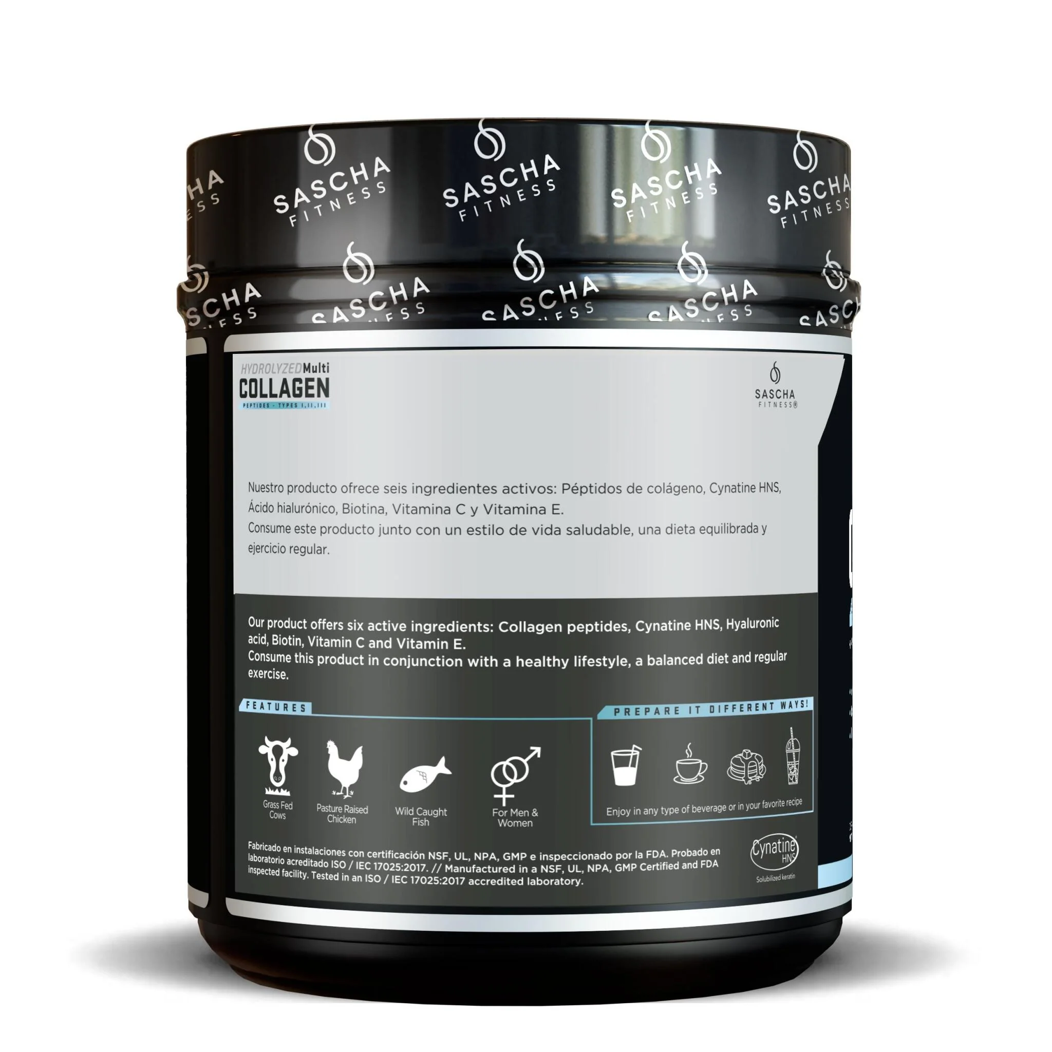 Colágeno Multi Hidrolizado Sin Sabor- Sascha Fitness España - Image 3