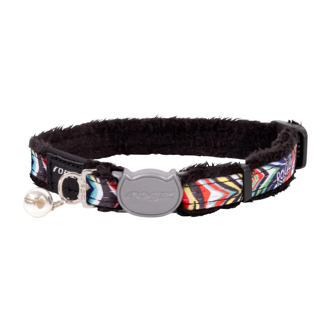 Collar Para Gato Fashioncat Estampado Multicolor Rogz Ajustable 20-31cm