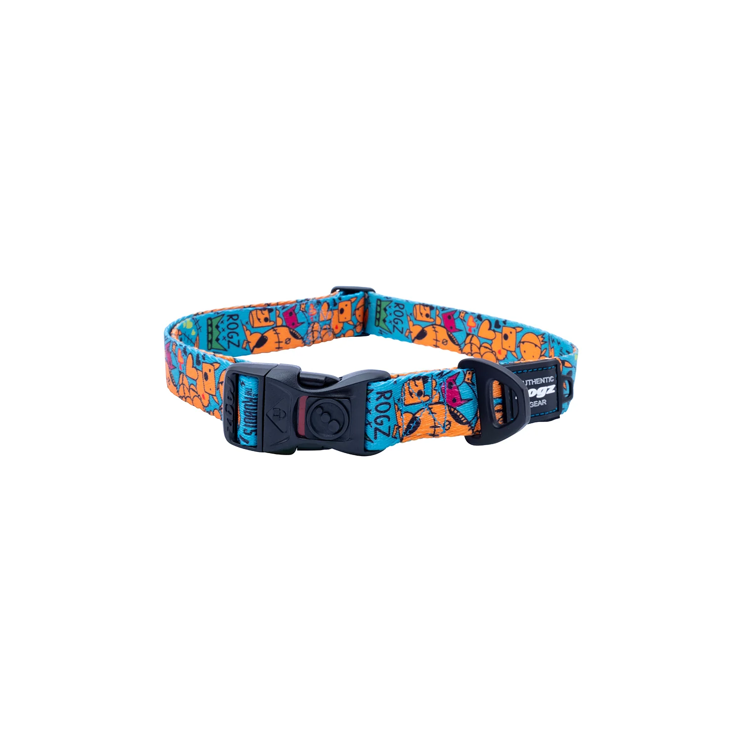Collar Para Perro, Modelo Fusion De Rogz, Estampado Graffiti Azules. Talla L (21-40kg) - Image 4