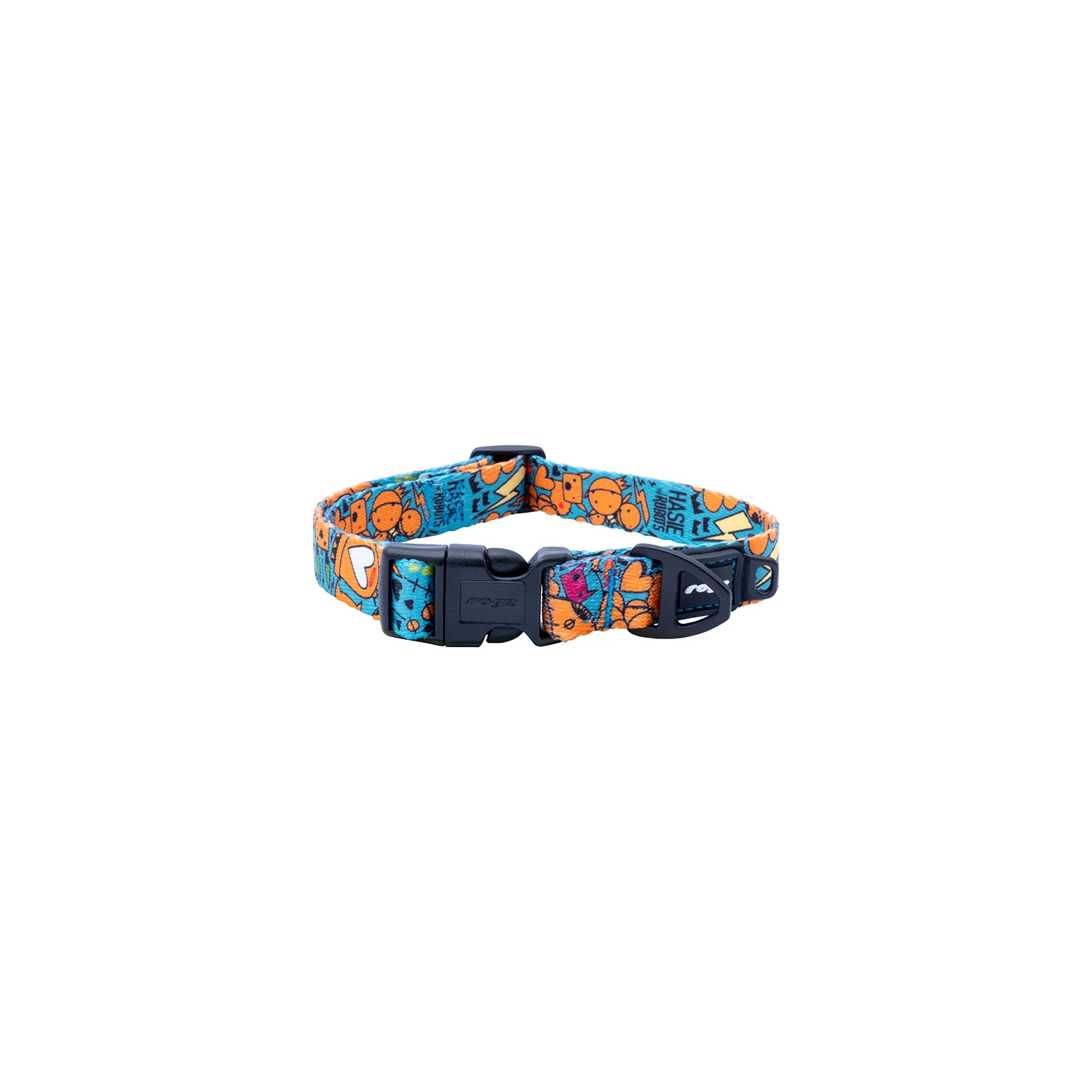 Collar Para Perro, Modelo Fusion De Rogz, Estampado Graffiti Azules. Talla M (12-22kg) - Image 2