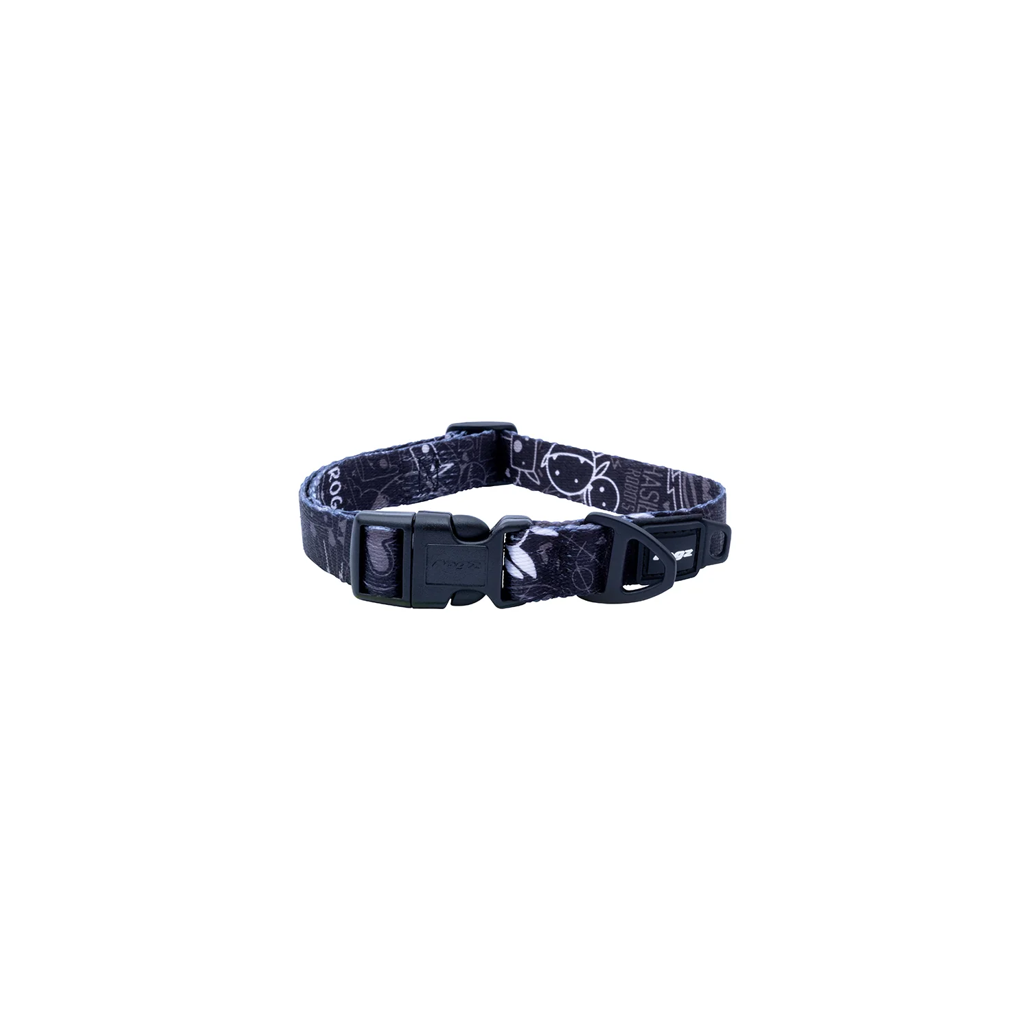 Collar Para Perro, Modelo Fusion De Rogz, Estampado Graffiti Negro. Talla M (12-22kg) - Image 2
