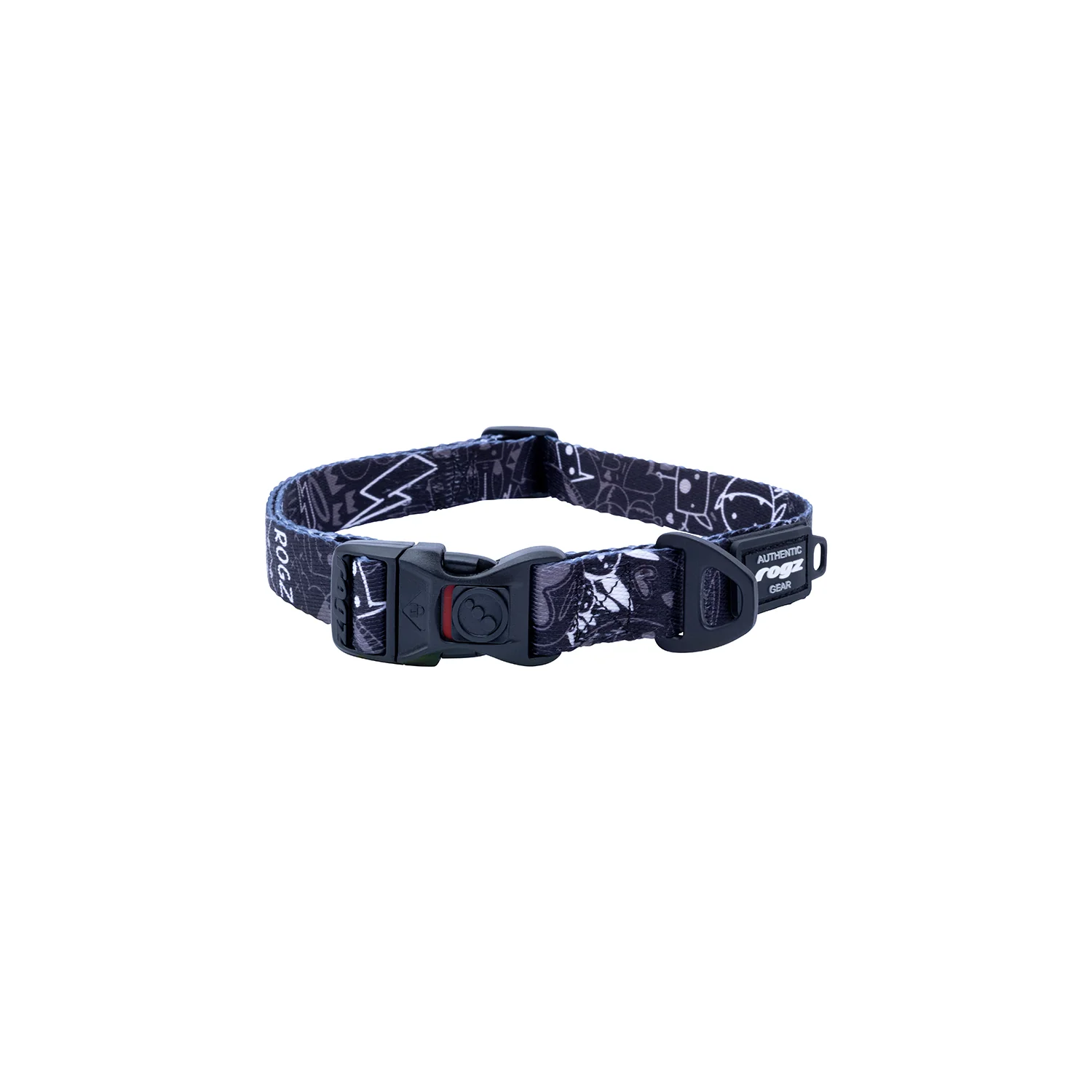 Collar Para Perro, Modelo Fusion De Rogz, Estampado Graffiti Negro. Talla S (8-14kg) - Image 3