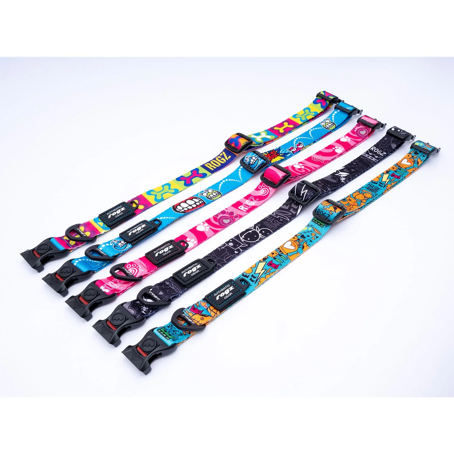 Collar Para Perro, Modelo Fusion De Rogz, Estampado Huellas Rosa. Talla L (21-40kg) - Image 5