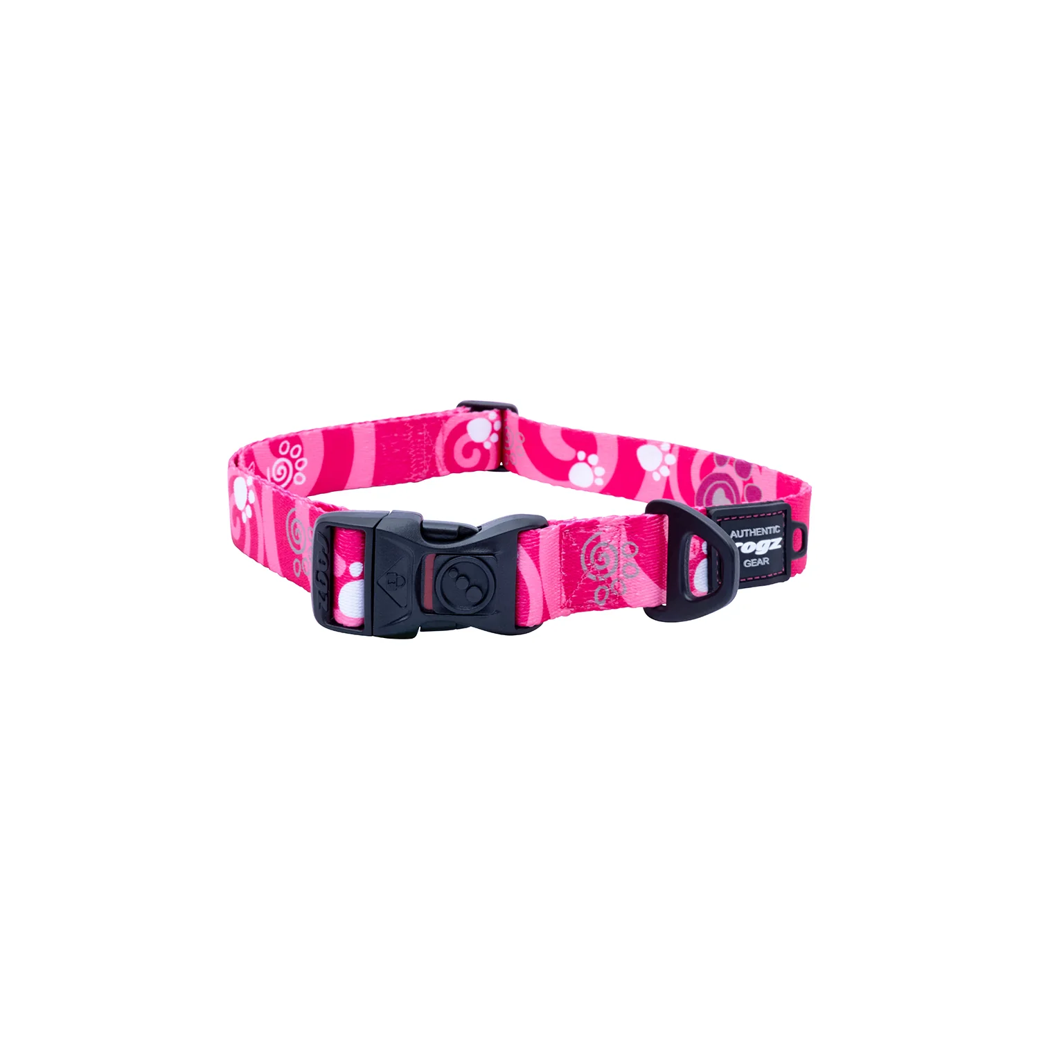 Collar Para Perro, Modelo Fusion De Rogz, Estampado Huellas Rosa. Talla S (8-14kg) - Image 4