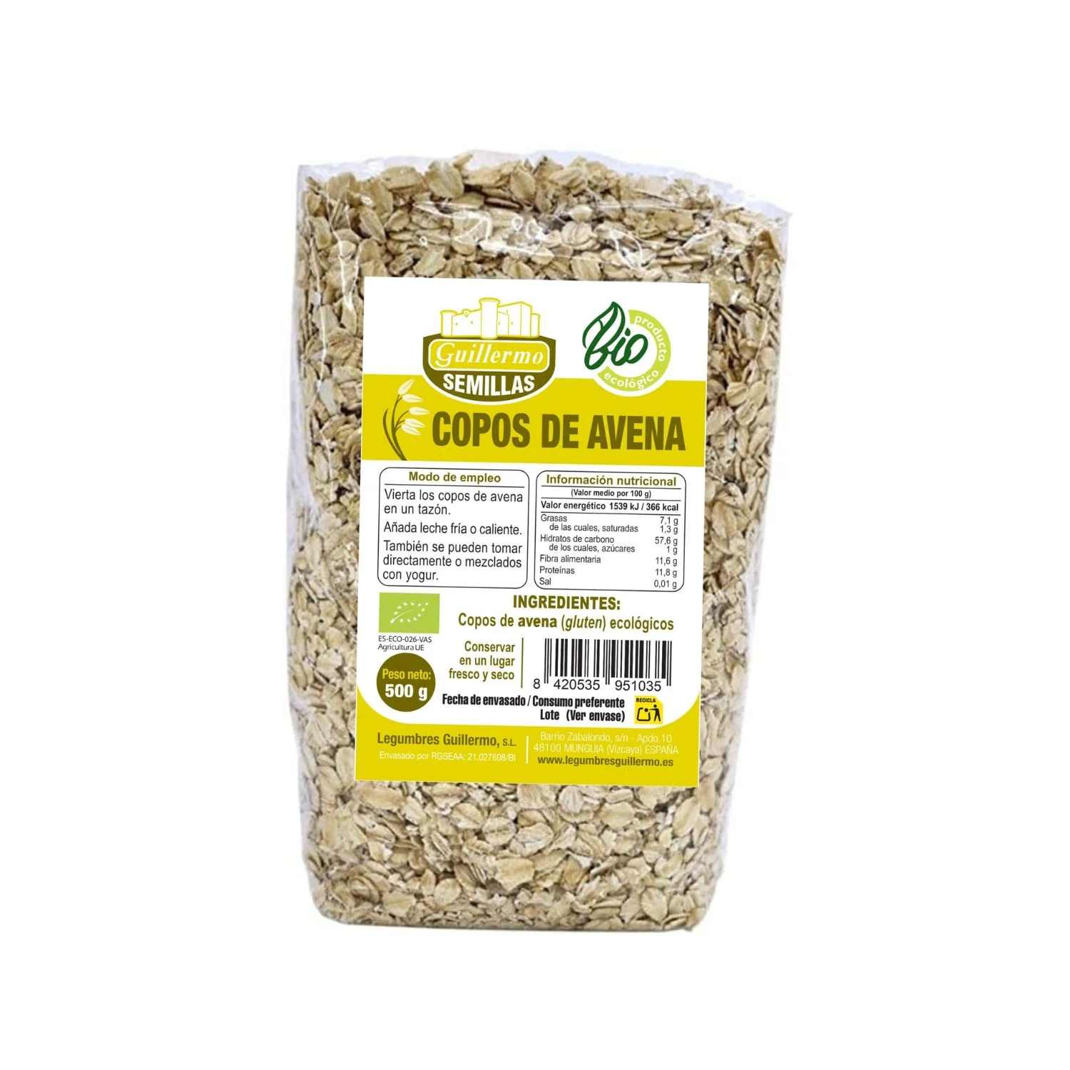 Copos De Avena Bio - 500 G