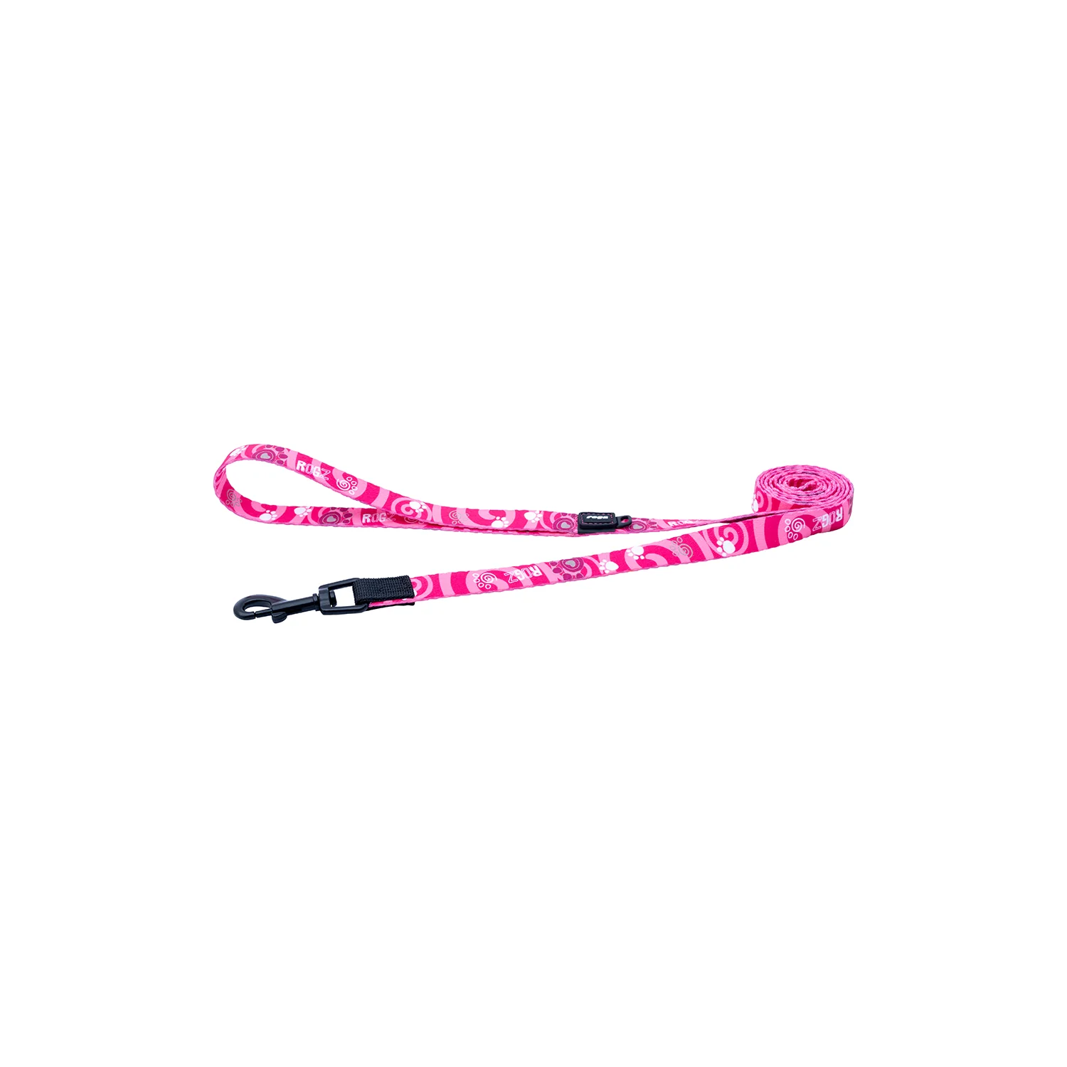 Correa Para Perro, Modelo Fusion De Rogz, Estampado Huellas Rosas. Talla L (21-40kg) - Image 2