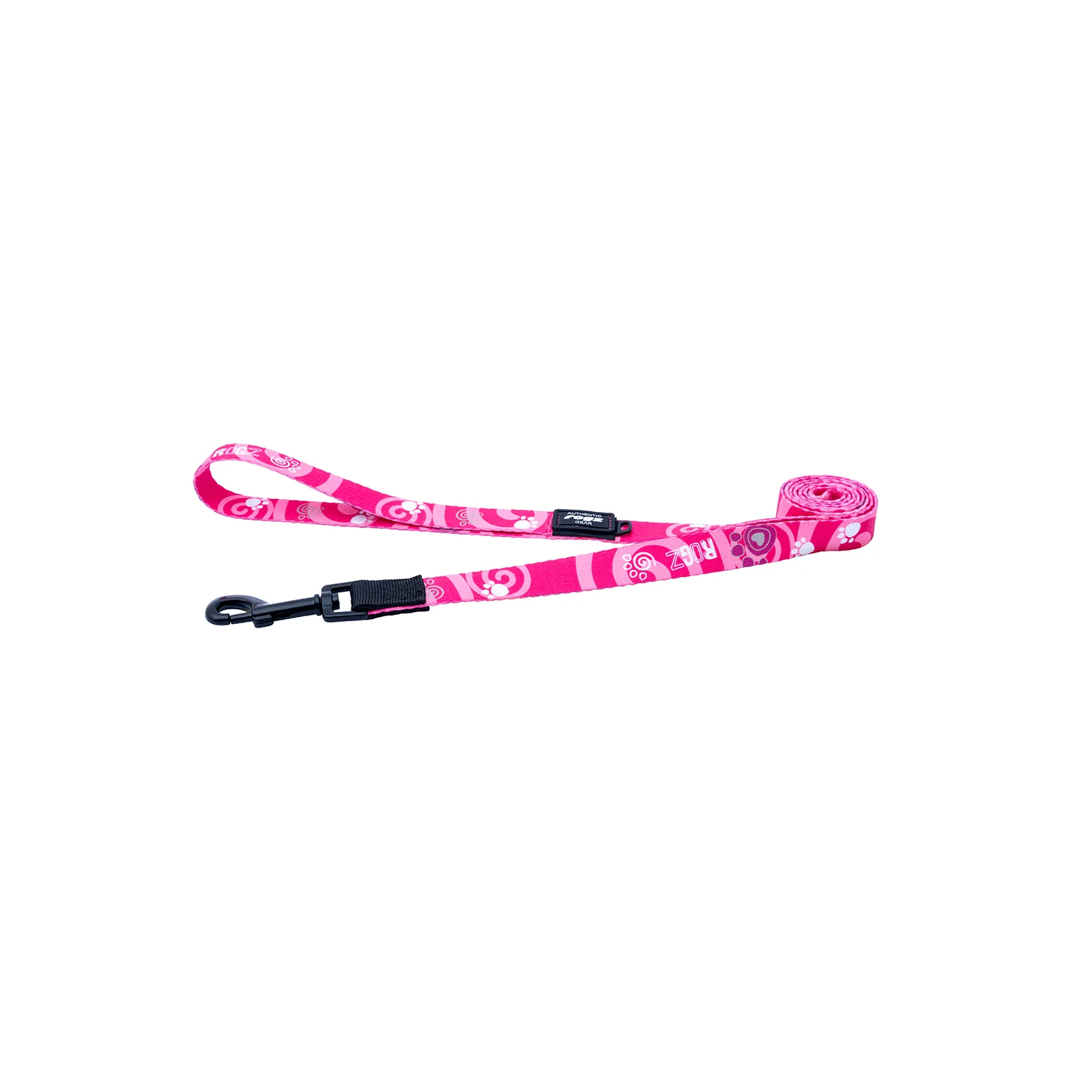 Correa Para Perro, Modelo Fusion De Rogz, Estampado Huellas Rosas. Talla Xl (39-64kg) - Image 3