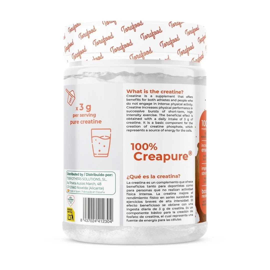 Creatina Creapure Cola Torafood 320g - Image 2