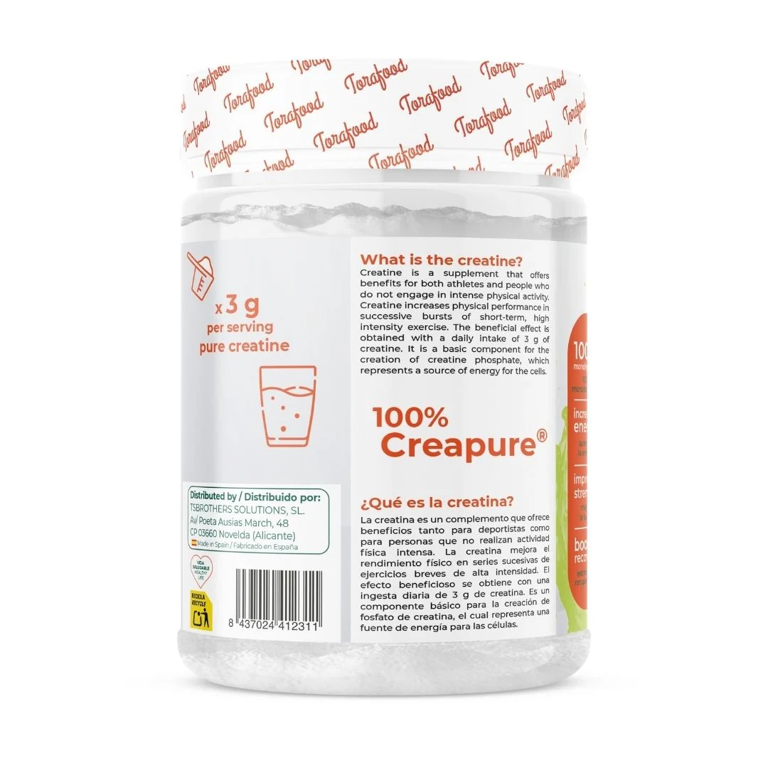 Creatina Creapure Melón Torafood 320g - Image 2