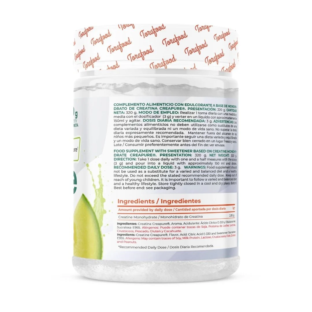 Creatina Creapure Melón Torafood 320g - Image 3