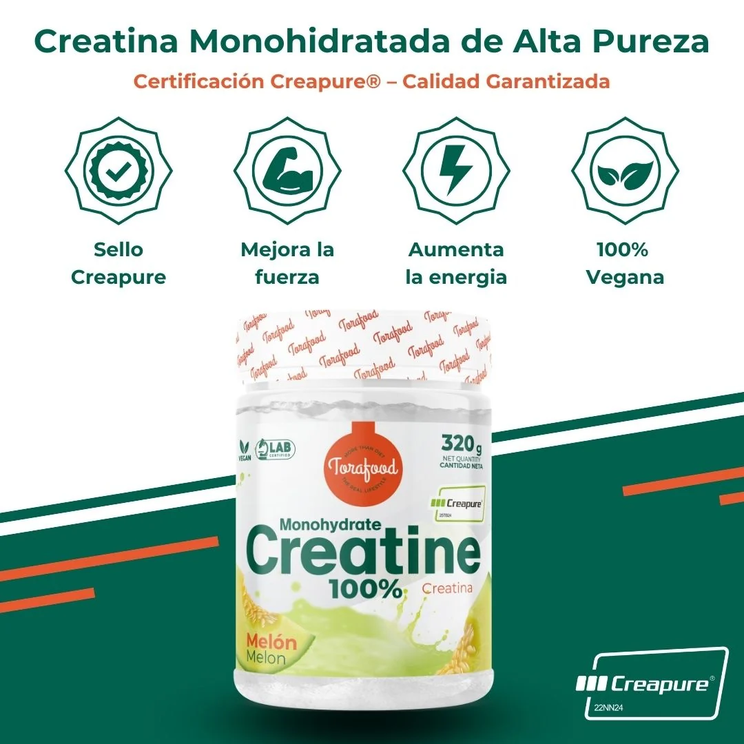 Creatina Creapure Melón Torafood 320g - Image 4