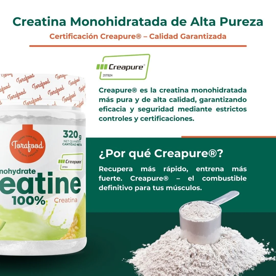 Creatina Creapure Melón Torafood 320g - Image 5