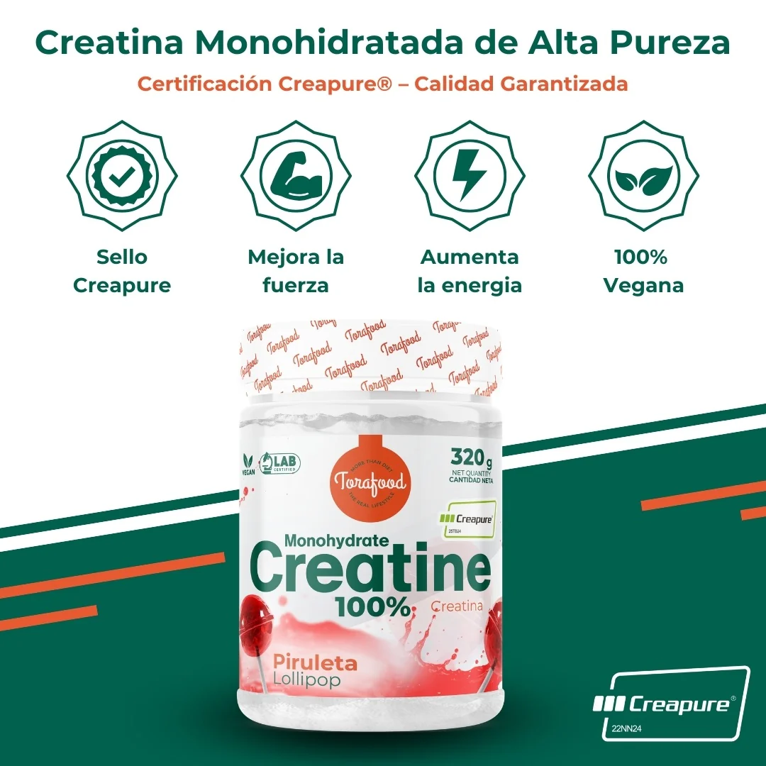 Creatina Creapure Piruleta Torafood 320g - Image 4