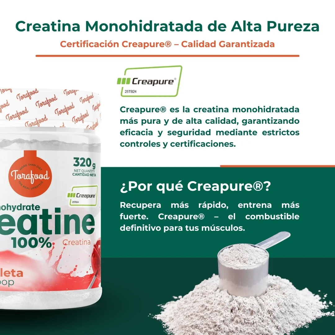Creatina Creapure Piruleta Torafood 320g - Image 5