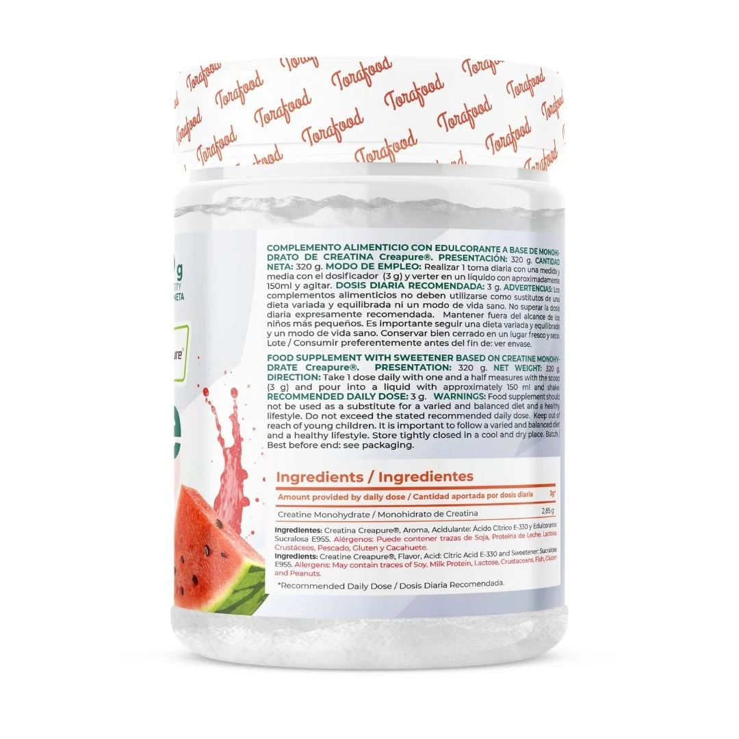 Creatina Creapure Sandía Torafood 320g - Image 3