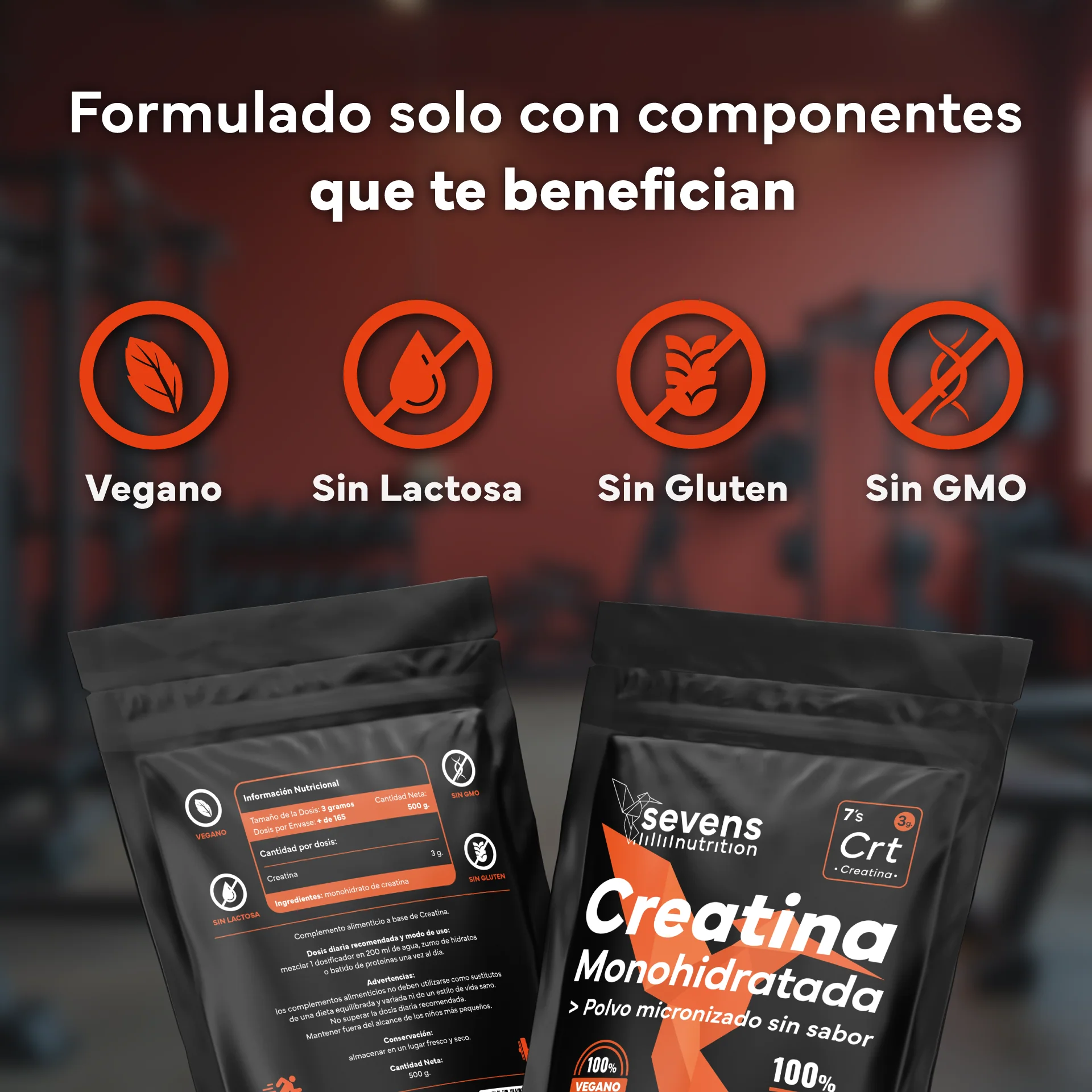 Creatina Monohidratada Sevens Nutrition. Más Fuerza, Energía Y Resistencia. - Image 4