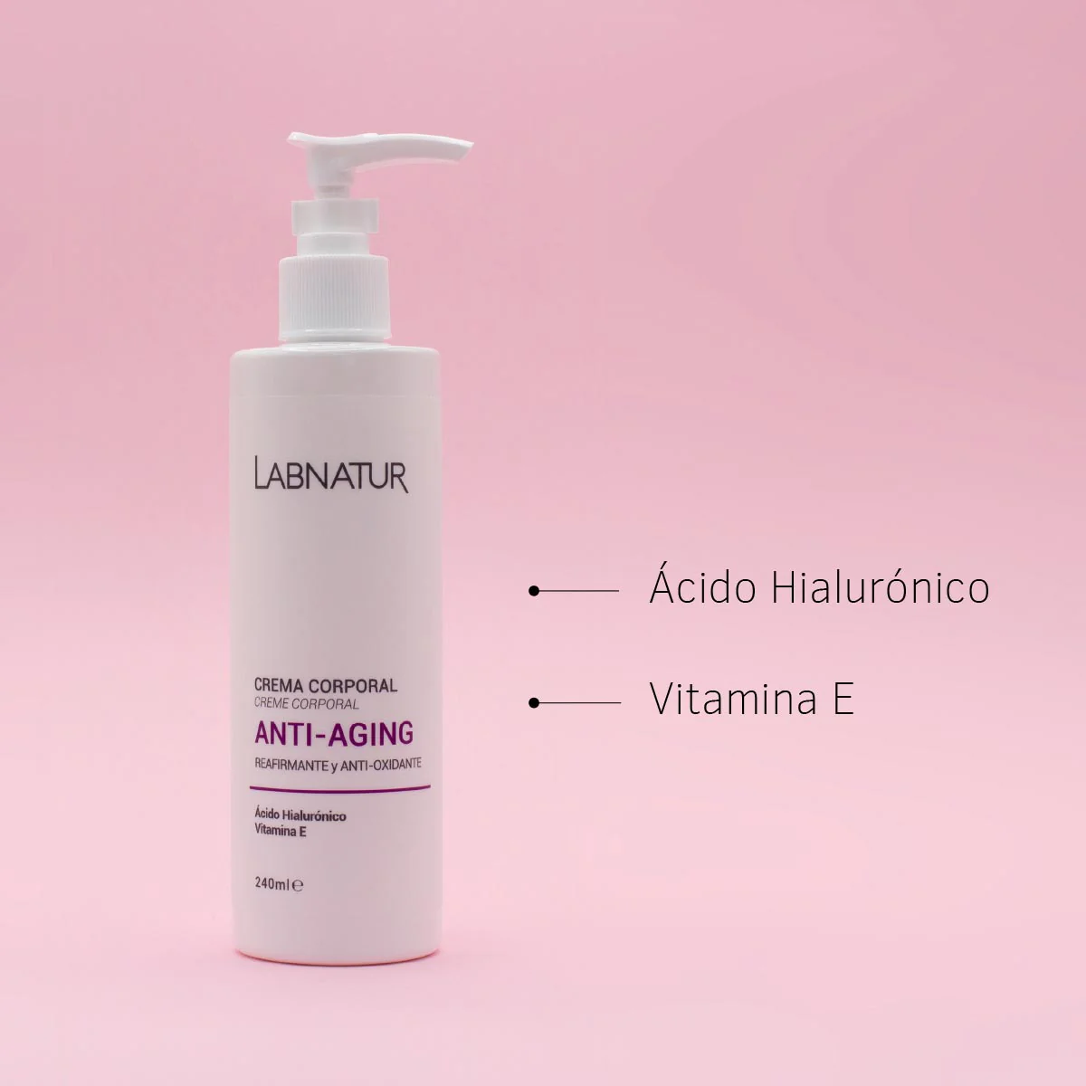 Crema Corporal Ácido Hialurónico 240 Ml | Hidratación Profunda y Elasticidad | Piel Suave y Reafirmada - Image 2