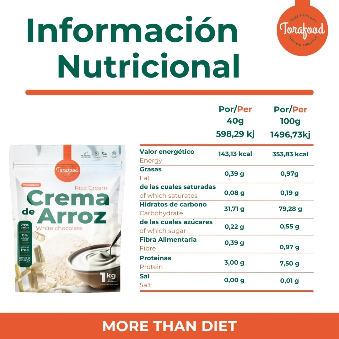 Crema De Arroz Choco Blanco Torafood 1kg - Image 3