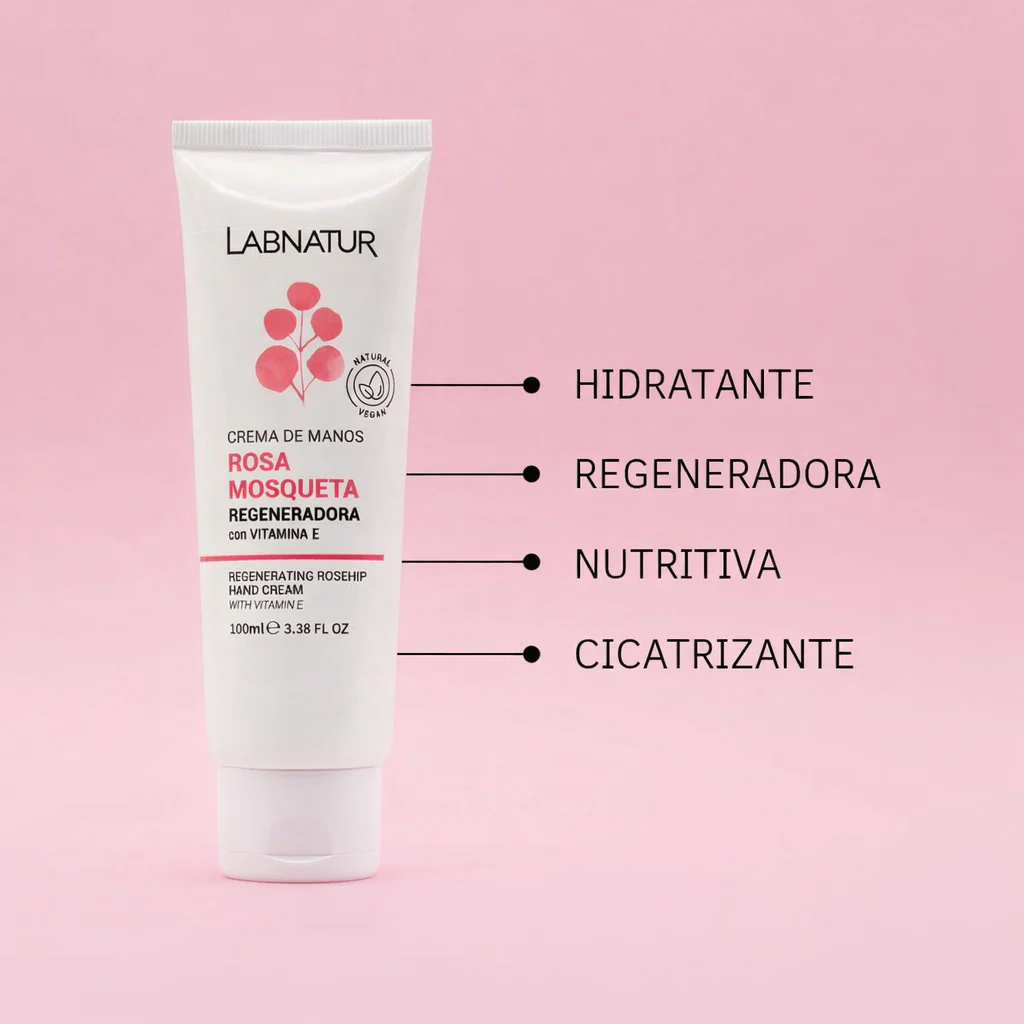 Crema de Manos Rosa Mosqueta 100 Ml | Hidratante y Regeneradora | Repara y Suaviza | Cuidado Natural - Image 3