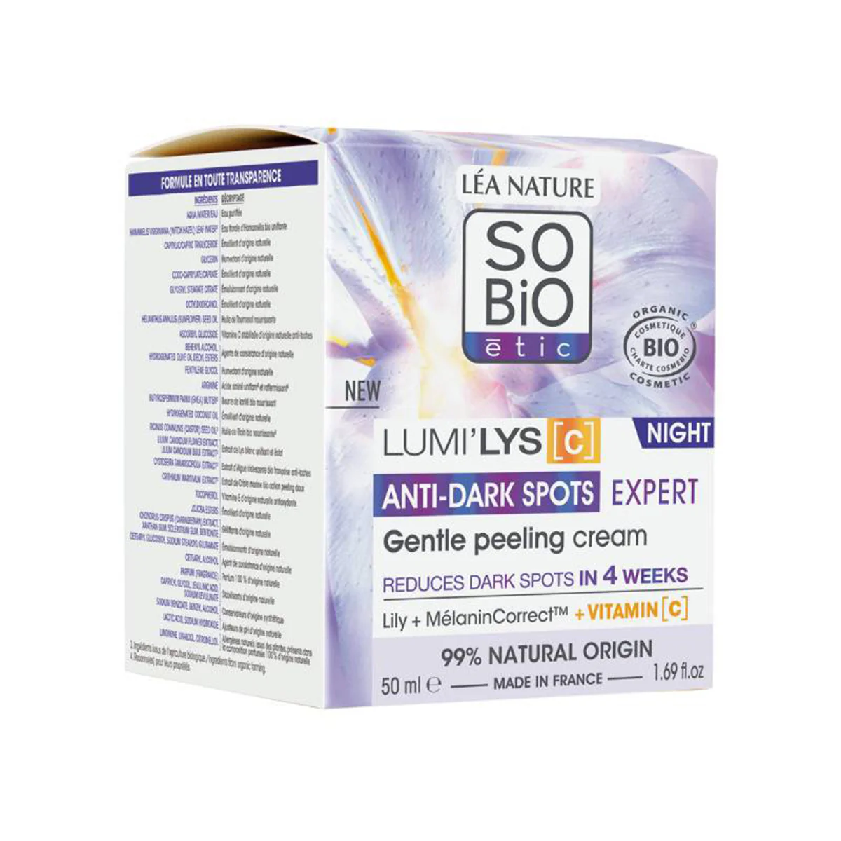 CREMA NOCHE PEELING LUMI'LYS [C] ANTIMANCHAS EXPERT,  SO'BIO, 50 ml - Image 3