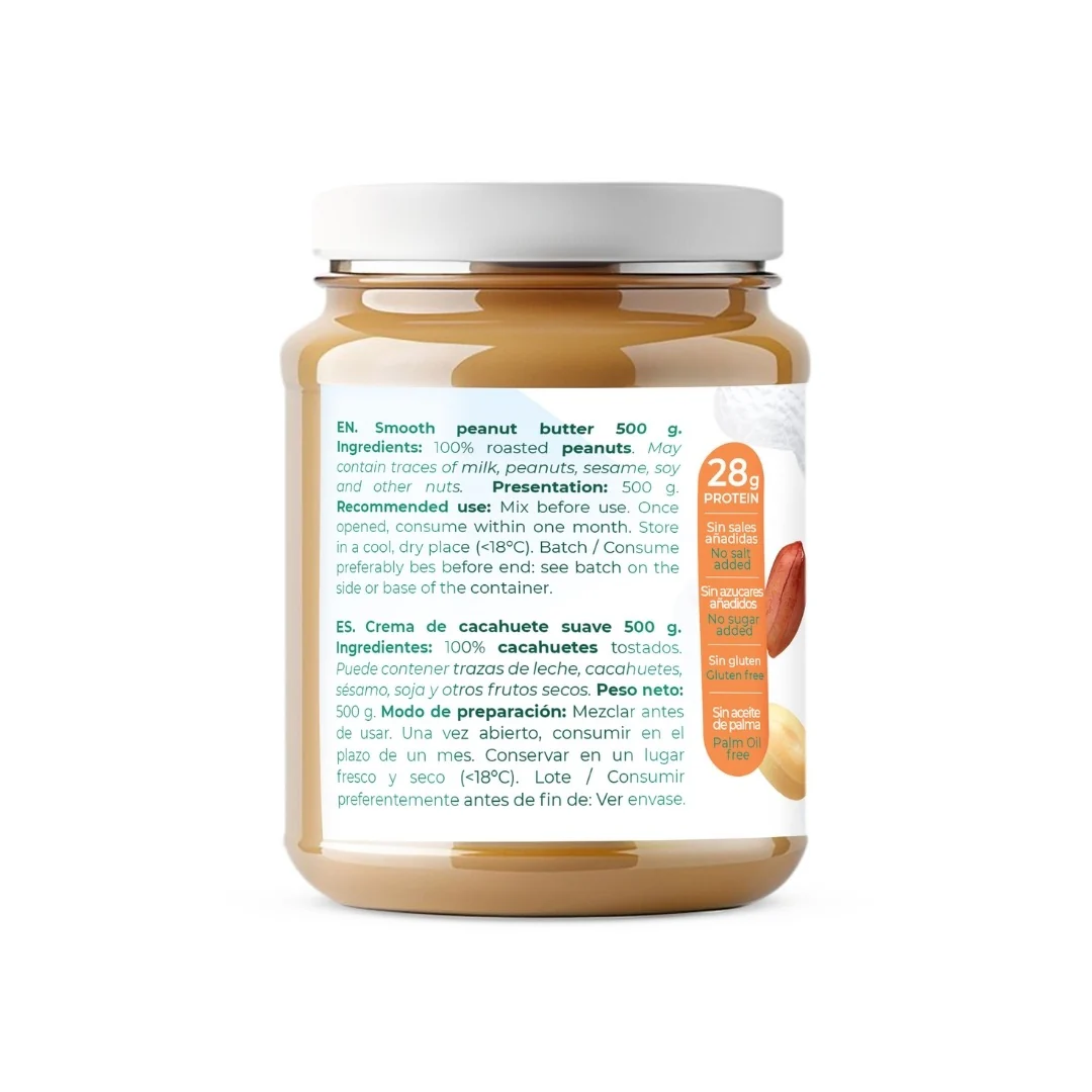 Crema Proteica Cacahuete Smooth Tostado Torafood 500g - Image 4