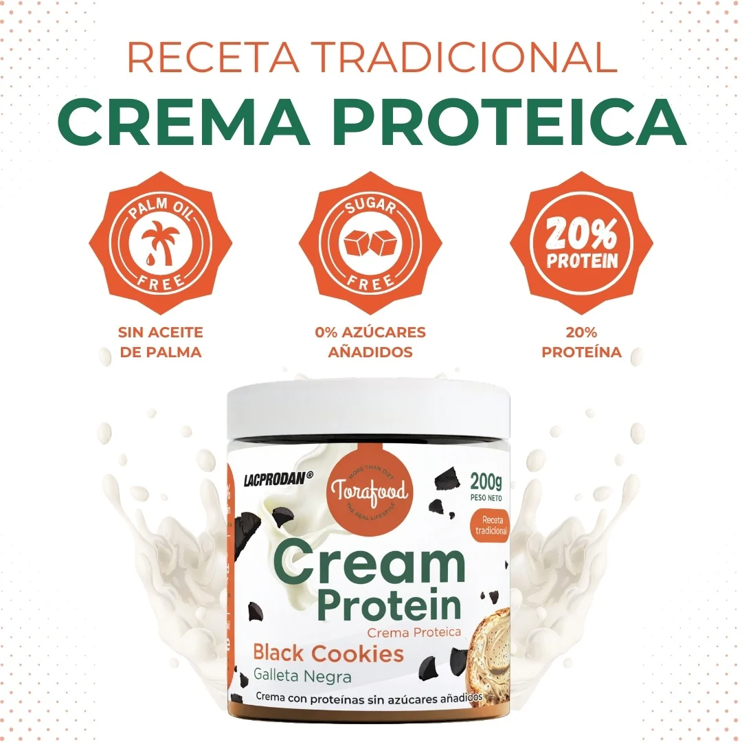 Crema Proteica Chips Black Cookie Torafood 200g - Image 3