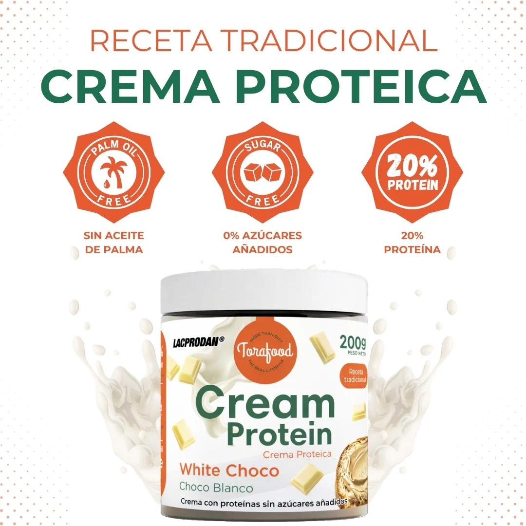 Crema Proteica White Chocolate Torafood 200g - Image 5