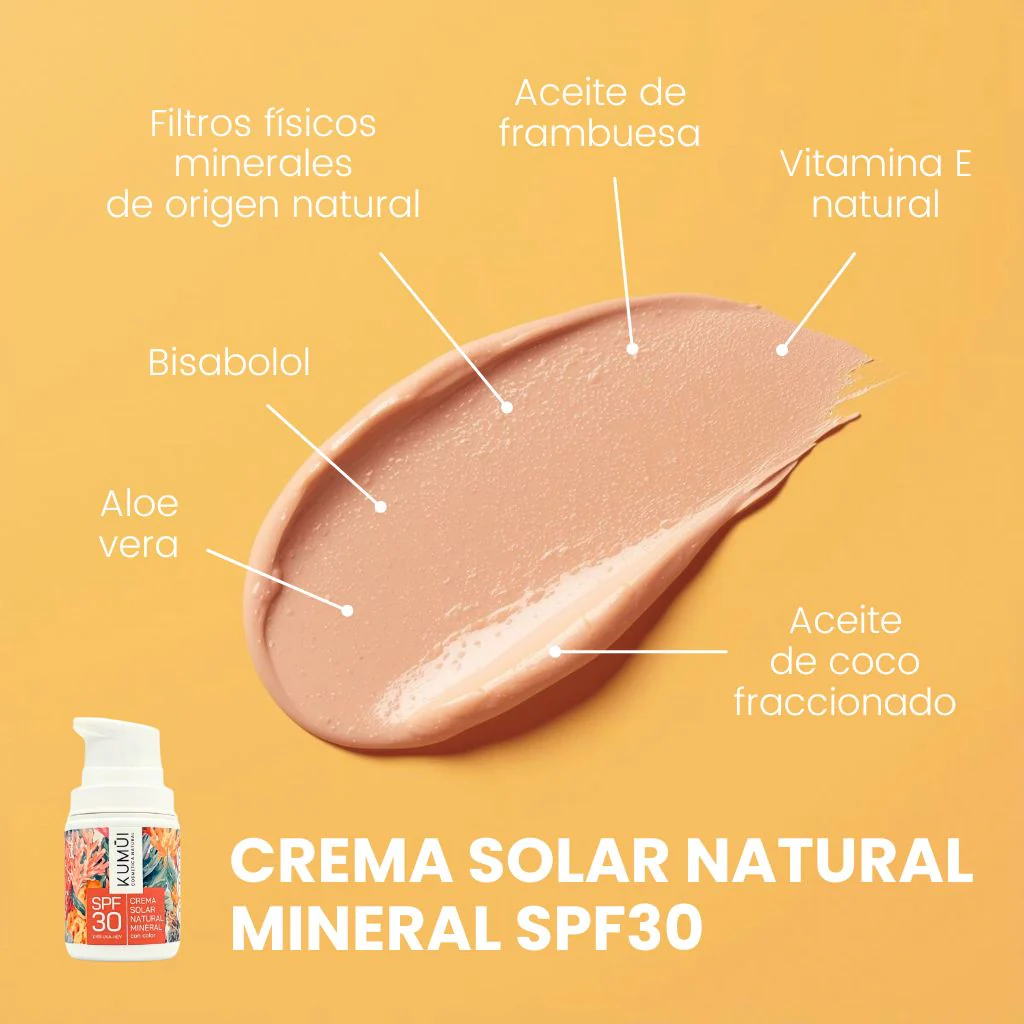 Crema Solar Natural Mineral Spf30 Con Color KUMUI 50ml - Image 3