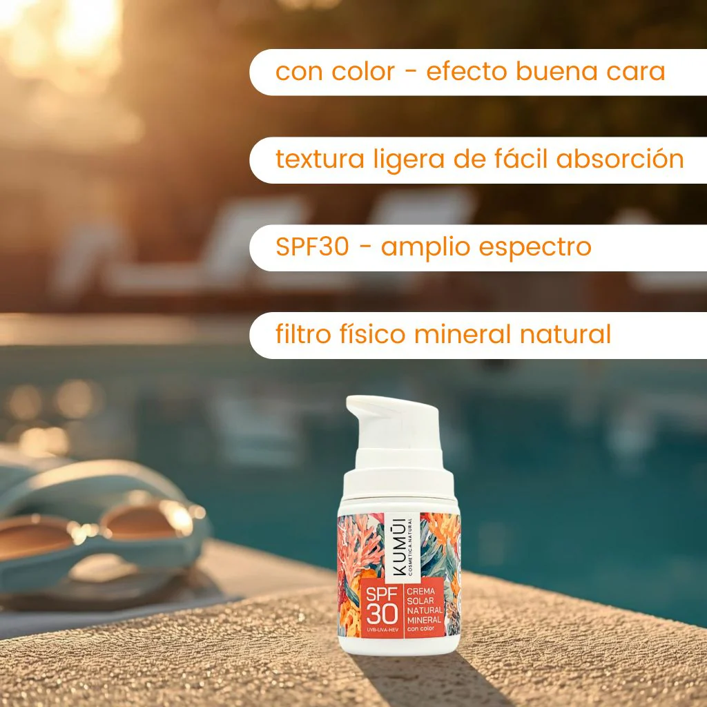 Crema Solar Natural Mineral Spf30 Con Color KUMUI 50ml - Image 4