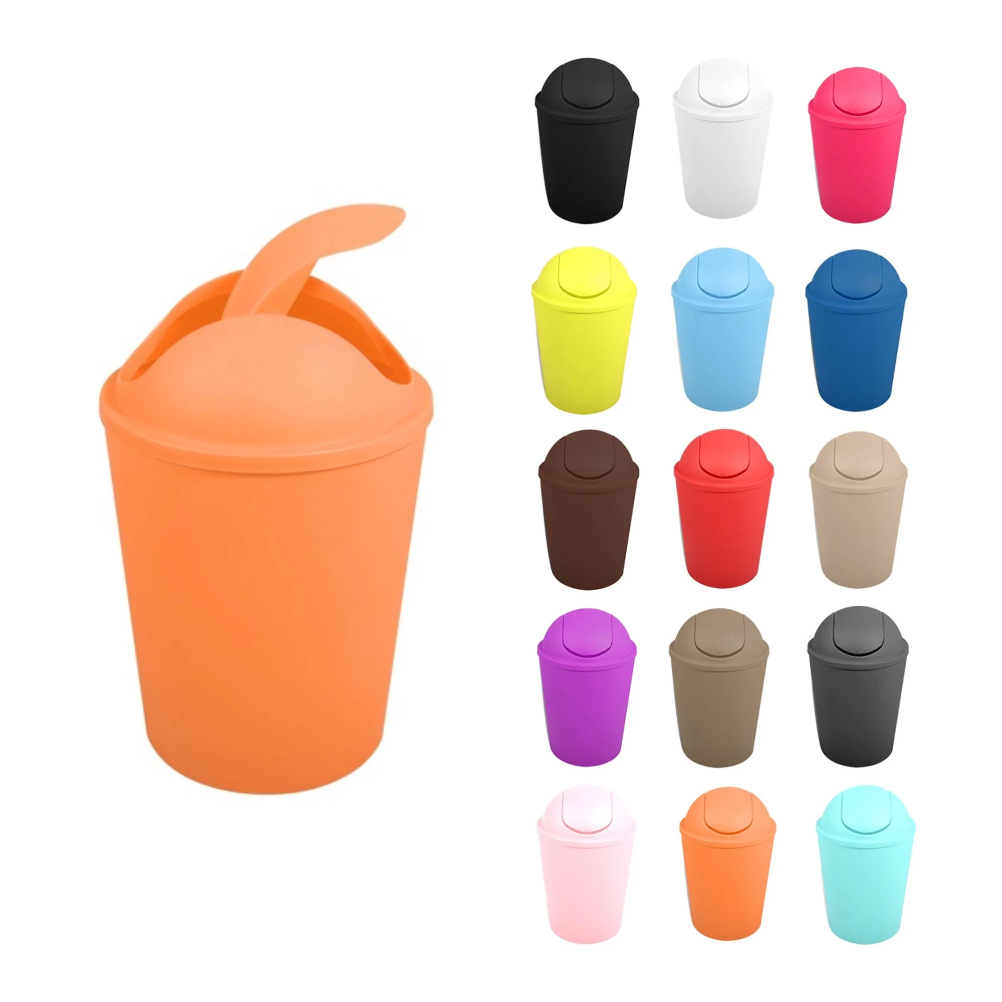 Cubo De Basura ako 5,5l Con Tapa Abatible Naranja - Image 4