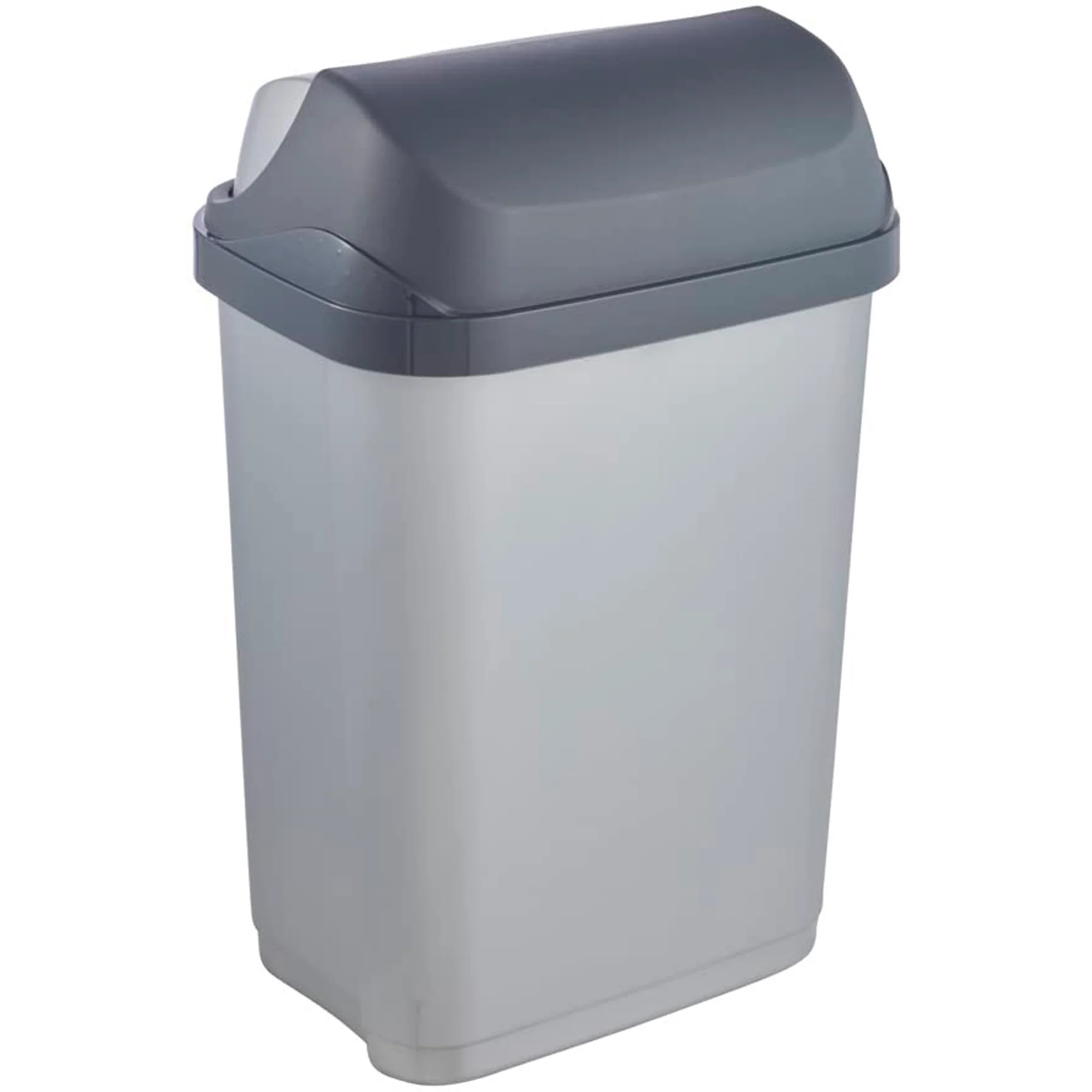 Cubo De Basura Con Tapa Deslizante, 10 L, Rasmus, Plateado - Image 2