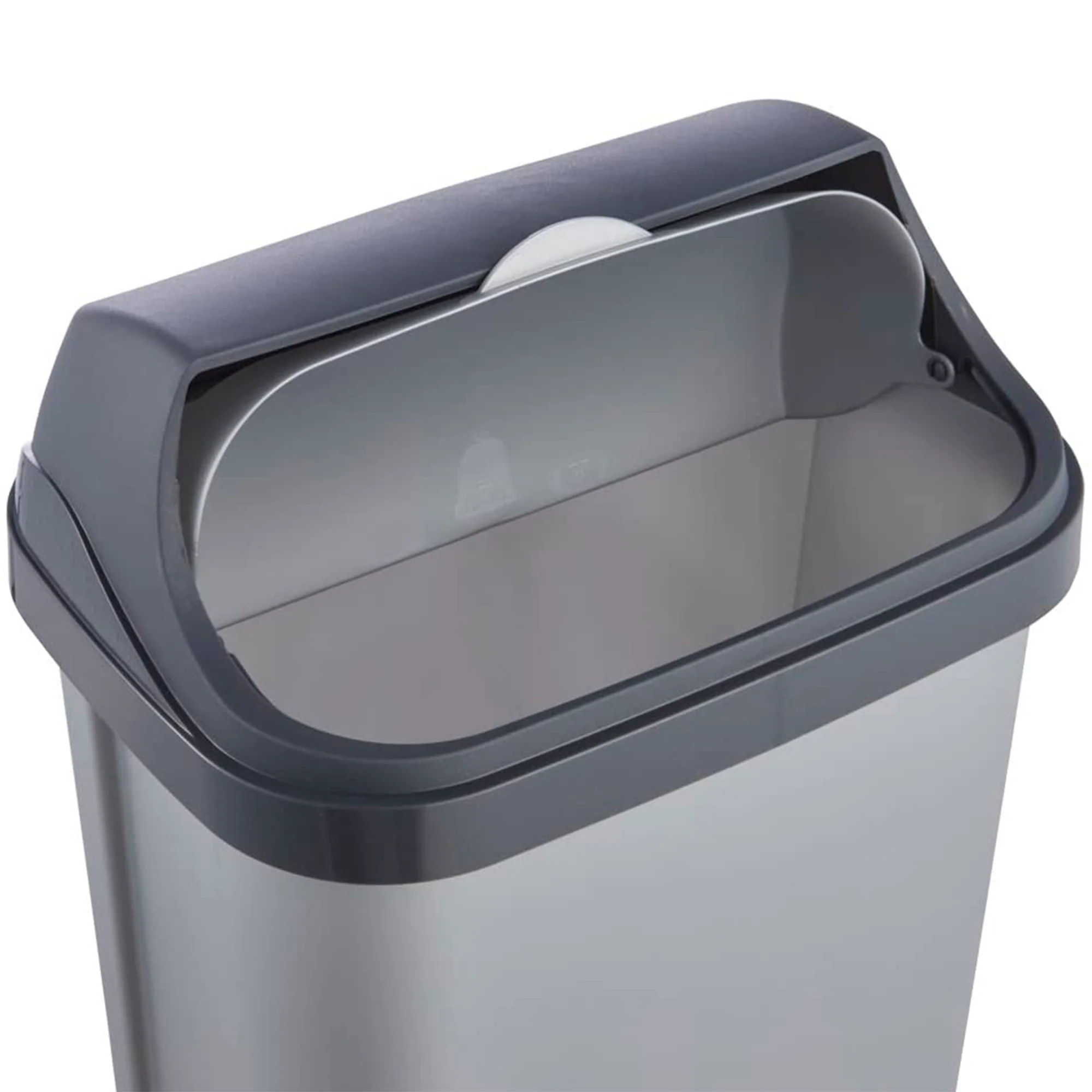 Cubo De Basura Con Tapa Deslizante, 10 L, Rasmus, Plateado - Image 4