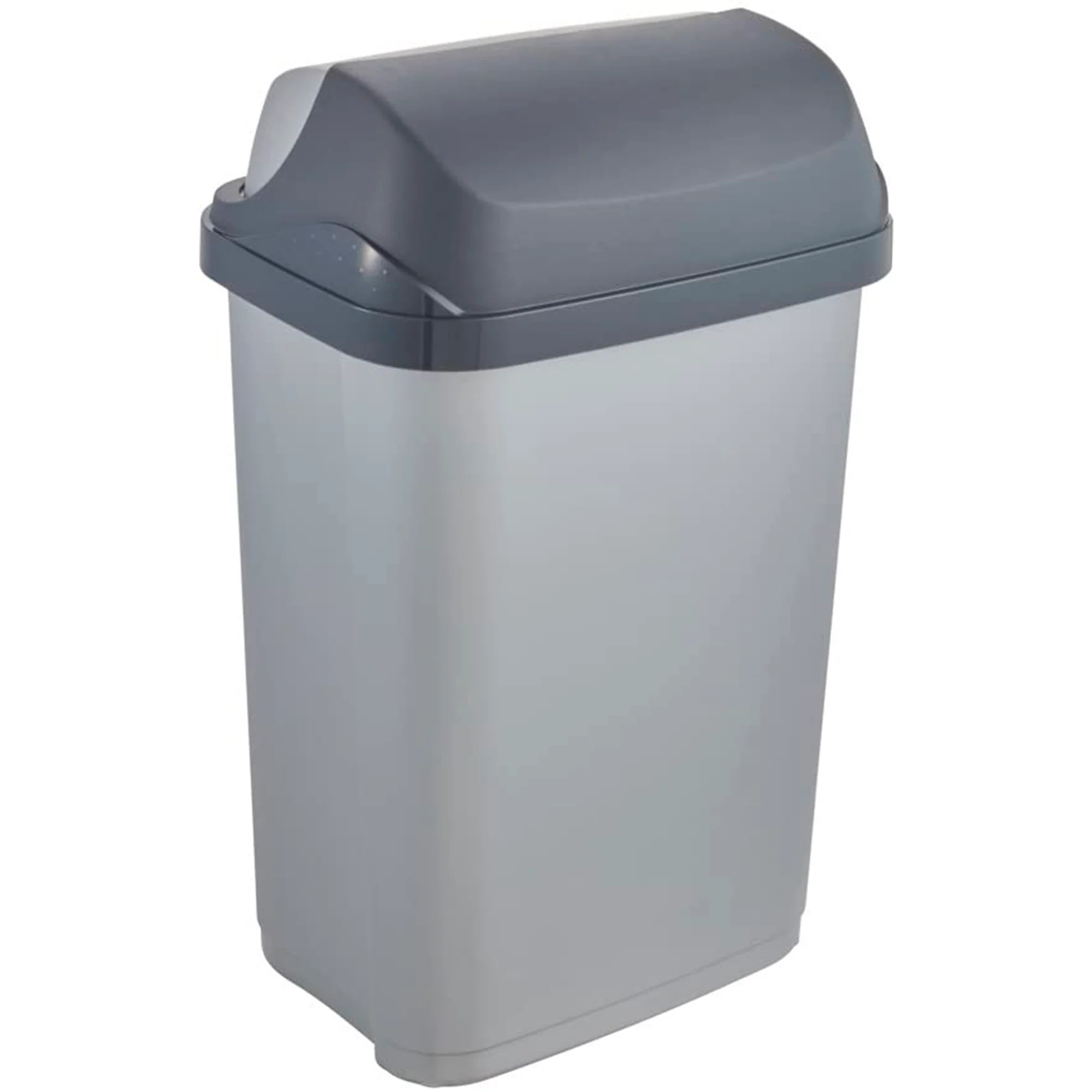 Cubo De Basura Con Tapa Deslizante, 25 L, Rasmus, Plateado - Image 2
