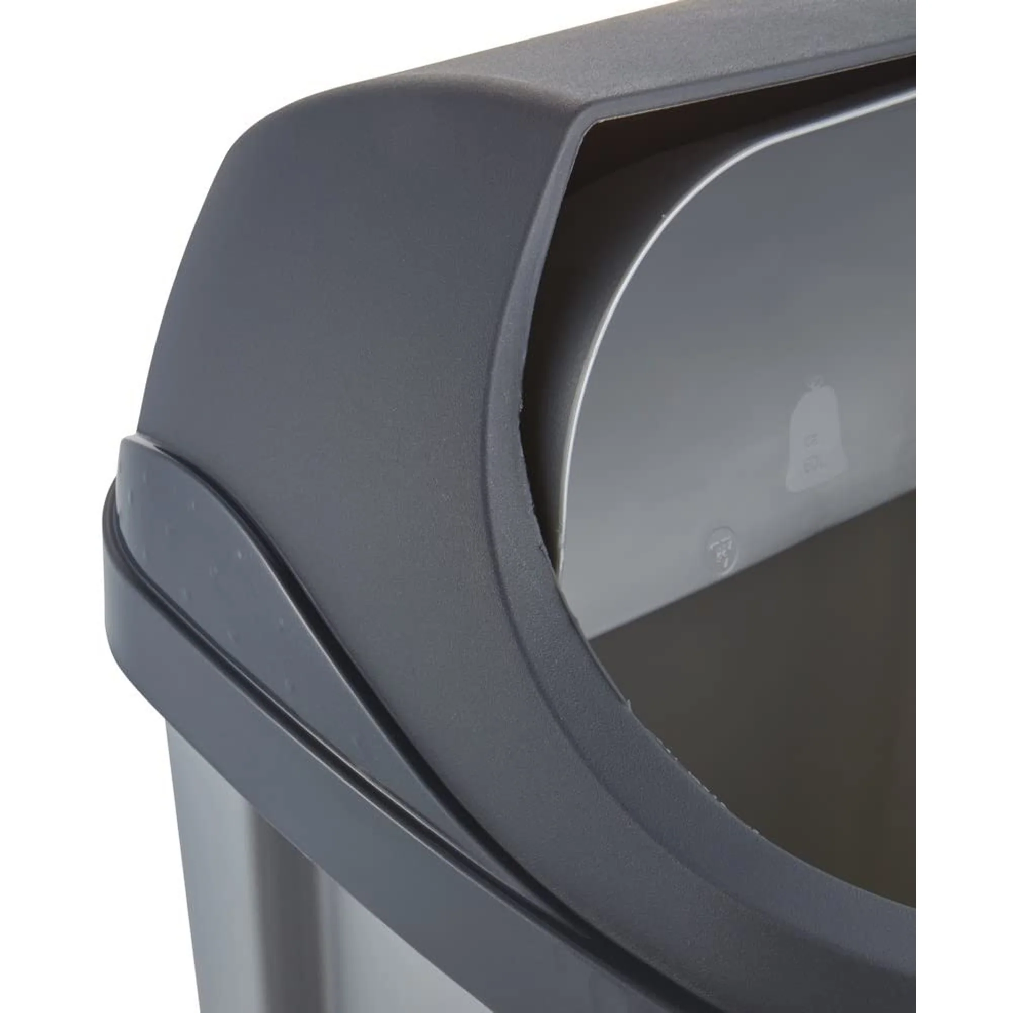 Cubo De Basura Con Tapa Deslizante, 50 L, Rasmus, Plateado - Image 5